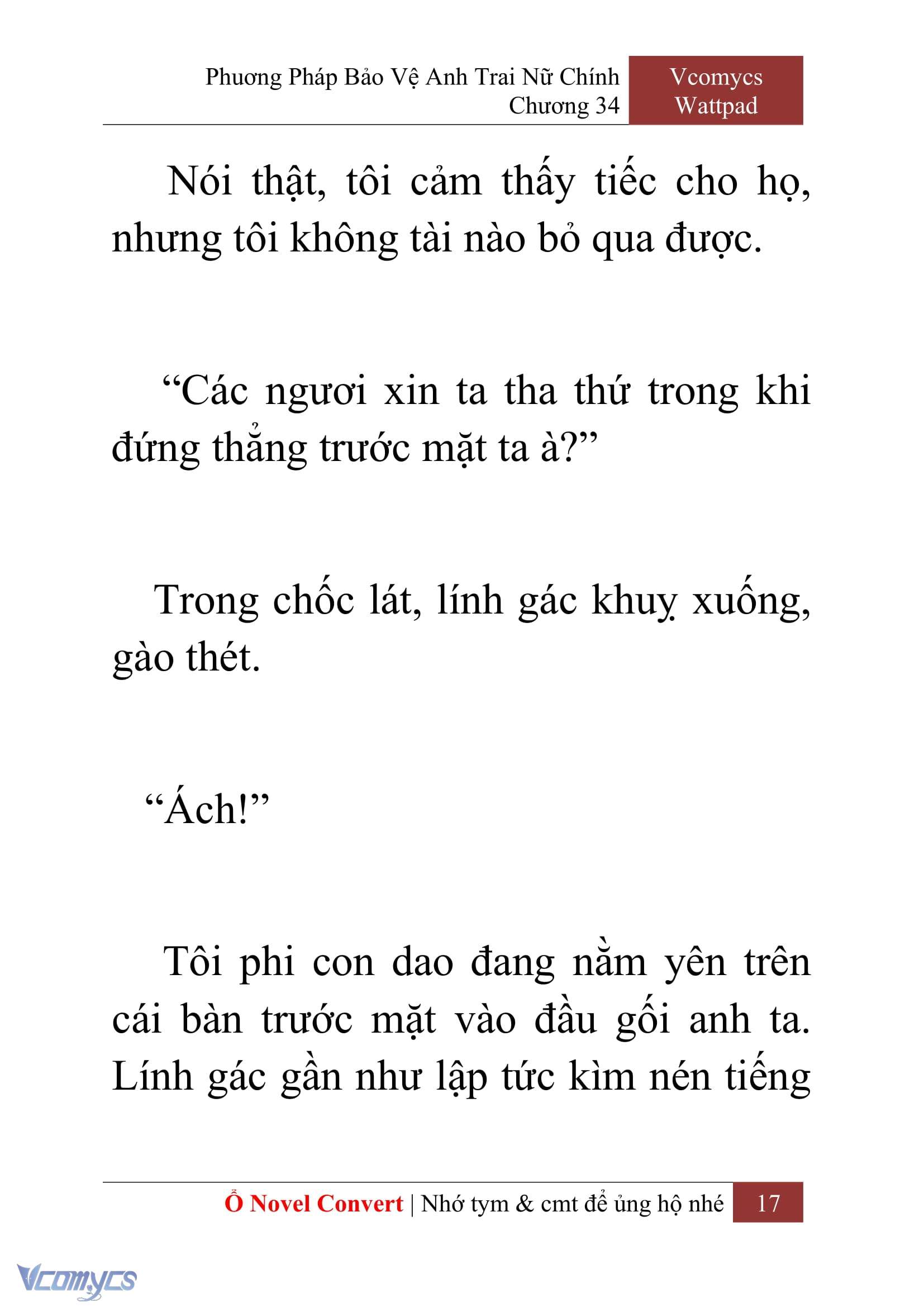 [Novel] Phương Pháp Bảo Vệ Anh Trai Nữ Chính Chap 34 - Next Chap 35