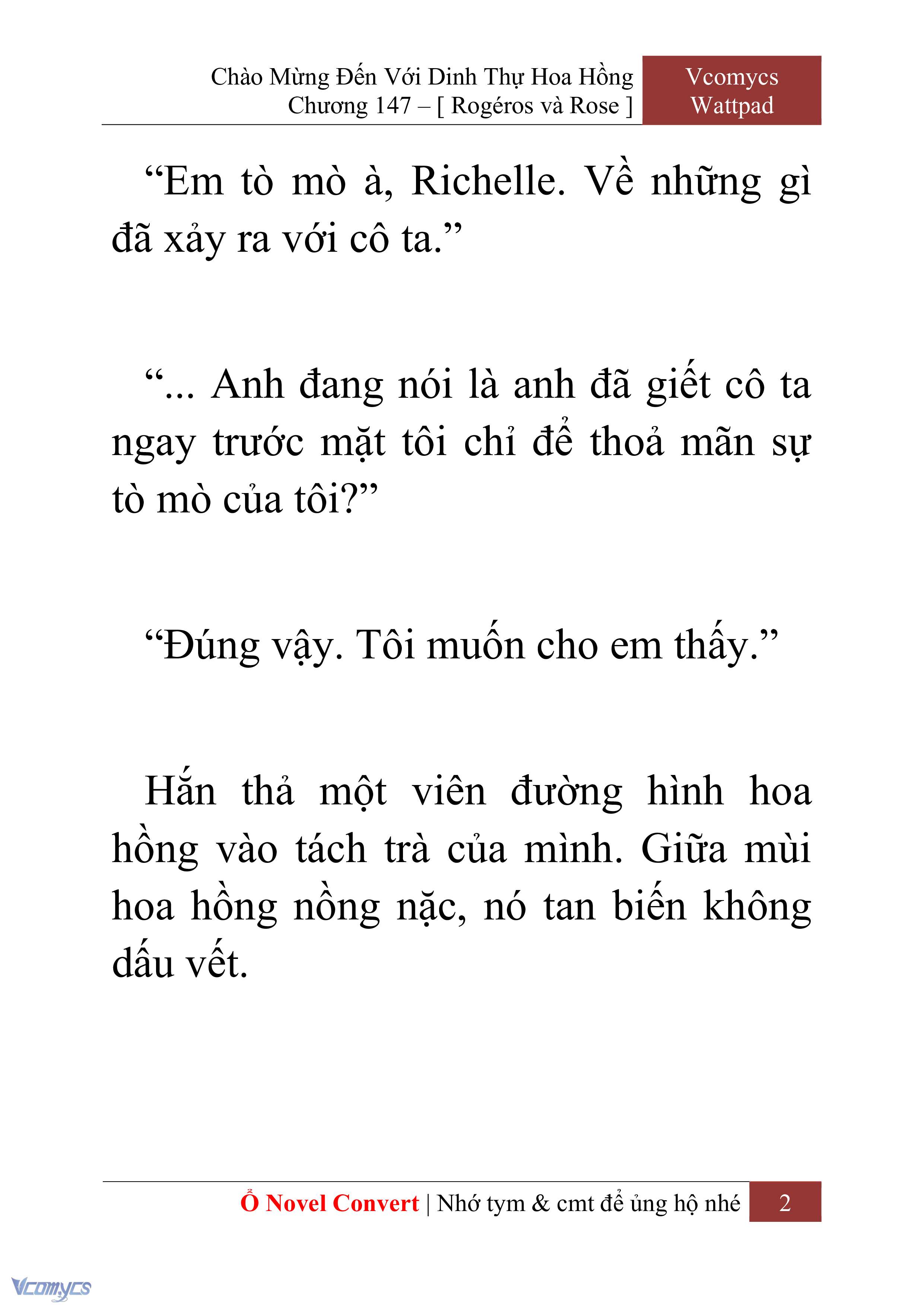 [Novel] Chào Mừng Đến Với Dinh Thự Hoa Hồng Chap 147 - Trang 2