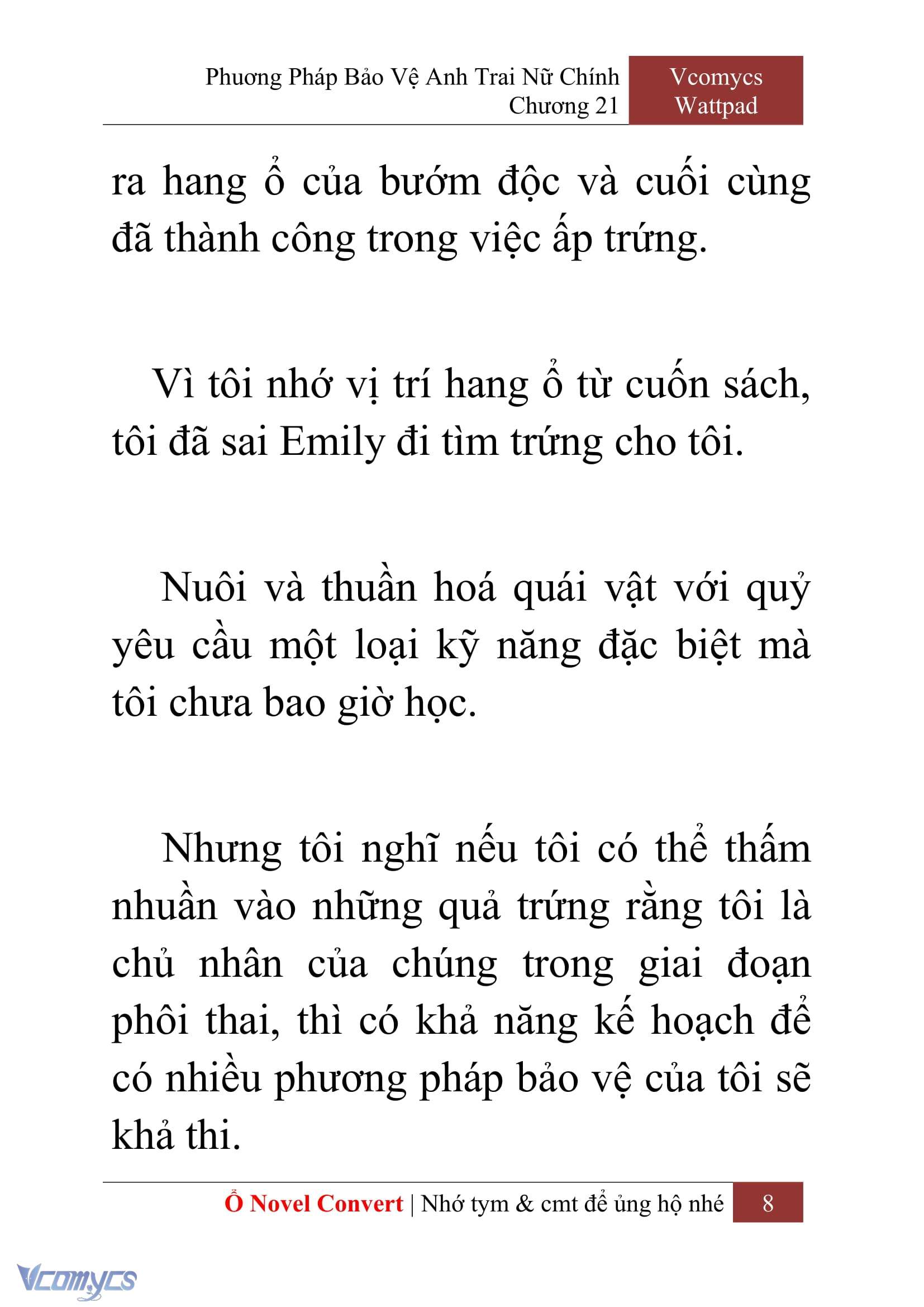 [Novel] Phương Pháp Bảo Vệ Anh Trai Nữ Chính Chap 21 - Next Chap 22