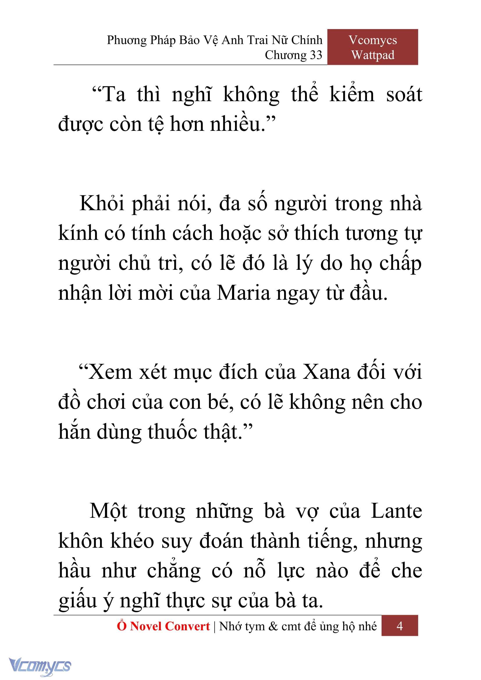 [Novel] Phương Pháp Bảo Vệ Anh Trai Nữ Chính Chap 33 - Next Chap 34