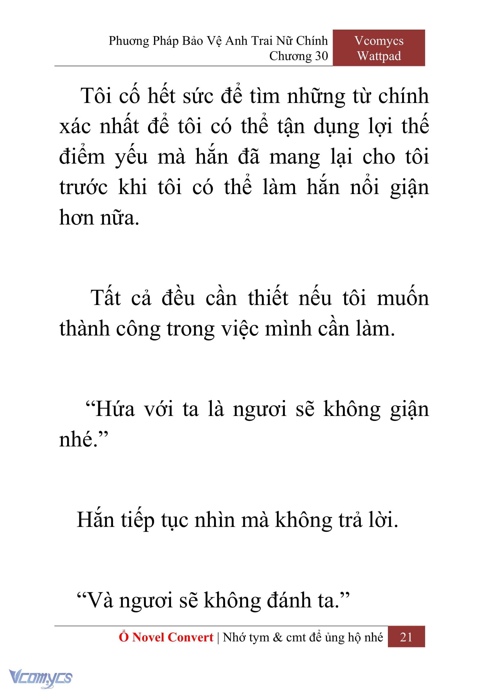[Novel] Phương Pháp Bảo Vệ Anh Trai Nữ Chính Chap 30 - Next Chap 31