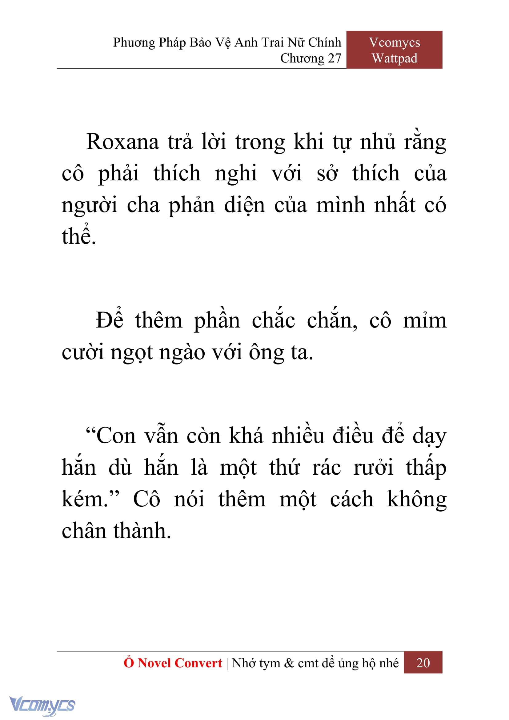 [Novel] Phương Pháp Bảo Vệ Anh Trai Nữ Chính Chap 27 - Next Chap 28