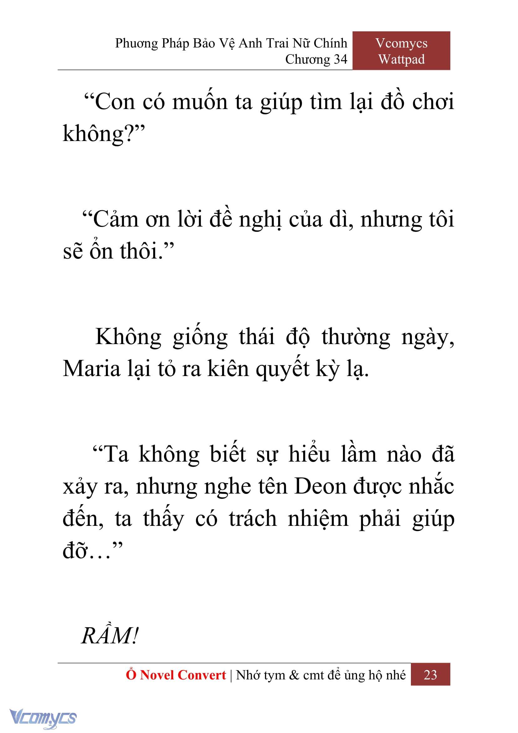 [Novel] Phương Pháp Bảo Vệ Anh Trai Nữ Chính Chap 34 - Next Chap 35