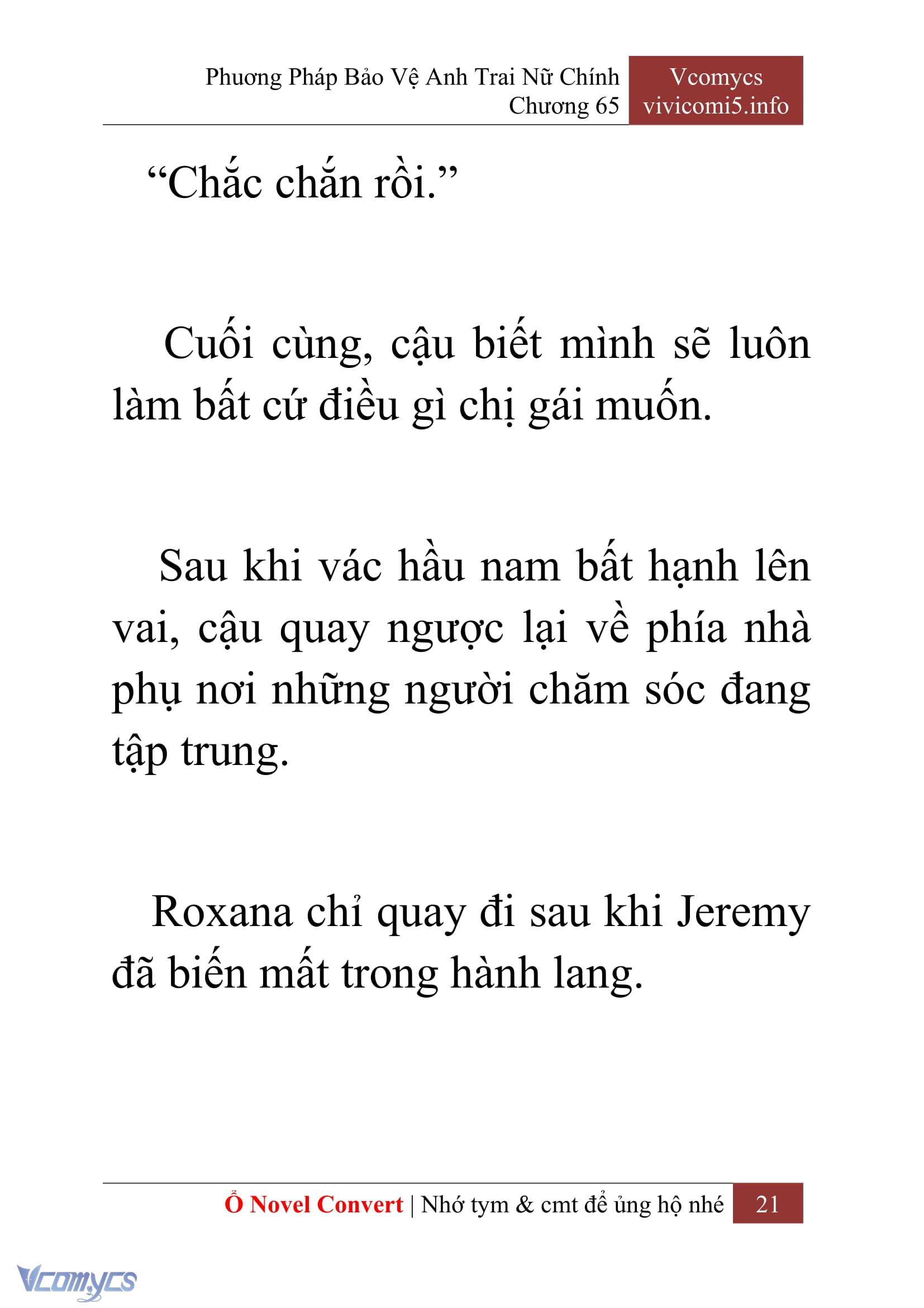 [Novel] Phương Pháp Bảo Vệ Anh Trai Nữ Chính Chap 65 - Next 