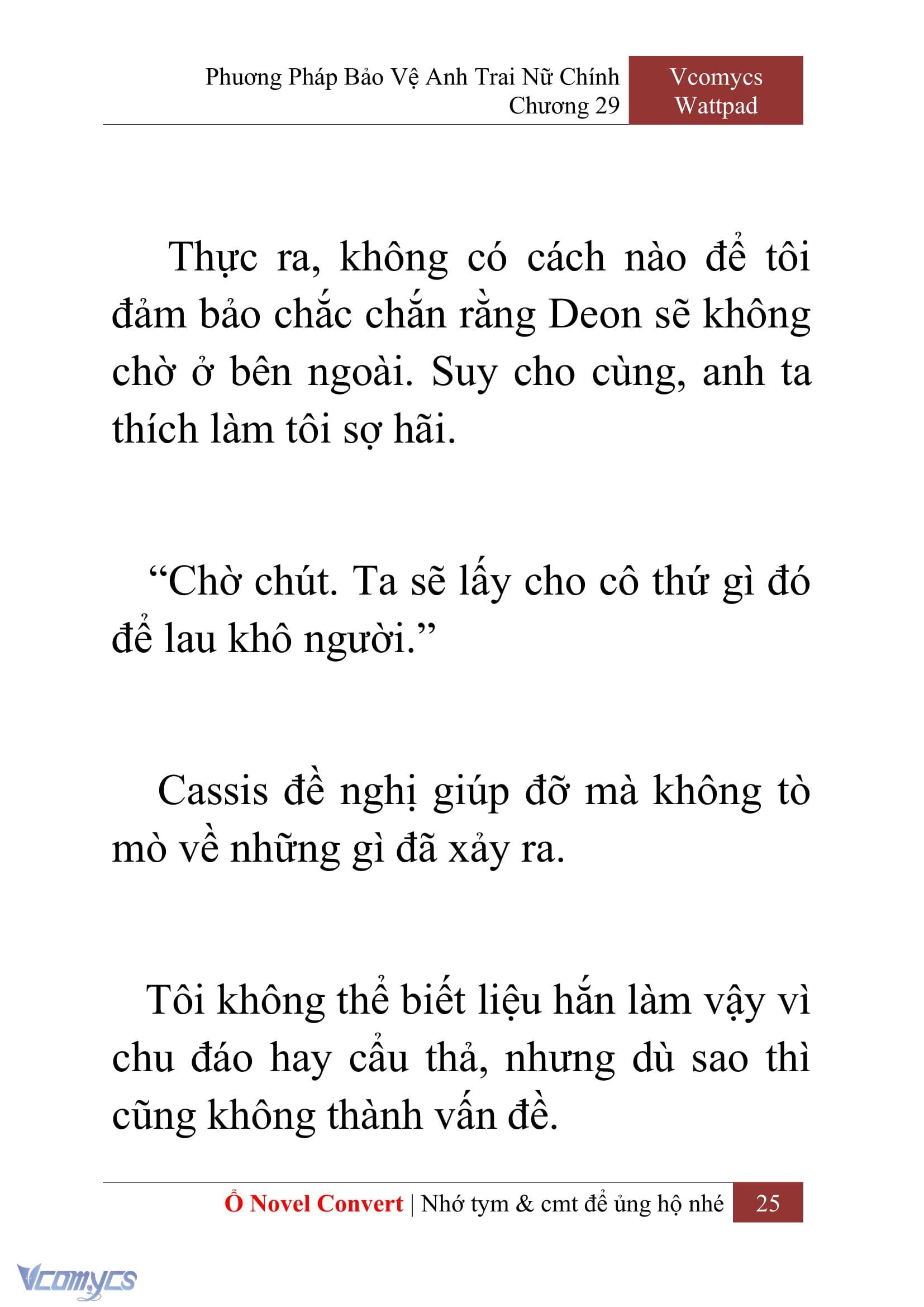 [Novel] Phương Pháp Bảo Vệ Anh Trai Nữ Chính Chap 29 - Next Chap 30