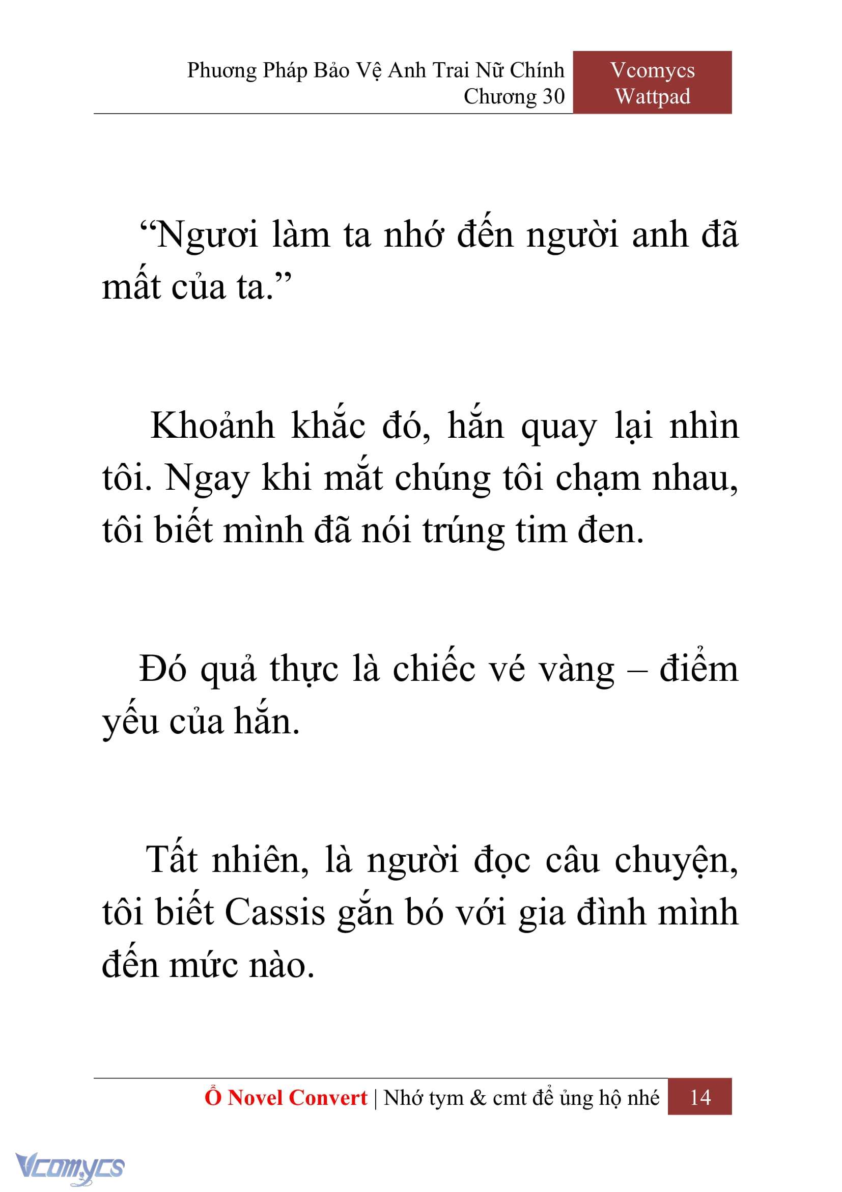 [Novel] Phương Pháp Bảo Vệ Anh Trai Nữ Chính Chap 30 - Next Chap 31