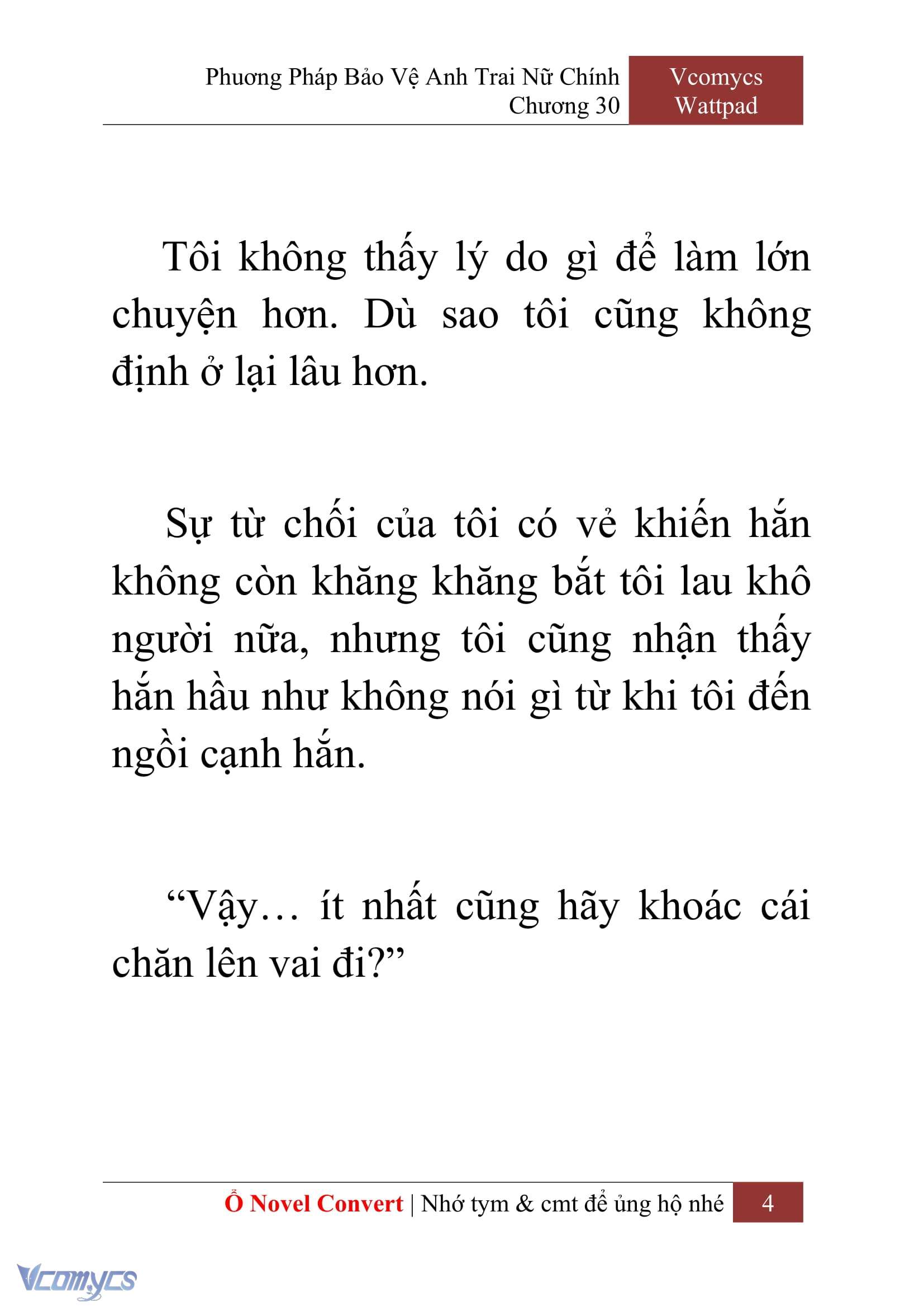 [Novel] Phương Pháp Bảo Vệ Anh Trai Nữ Chính Chap 30 - Next Chap 31