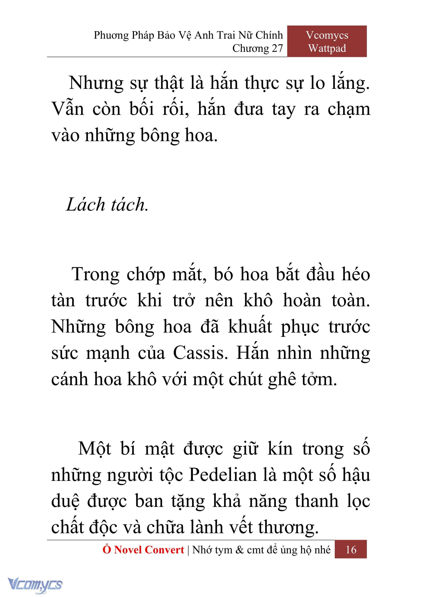 [Novel] Phương Pháp Bảo Vệ Anh Trai Nữ Chính Chap 27 - Next Chap 28