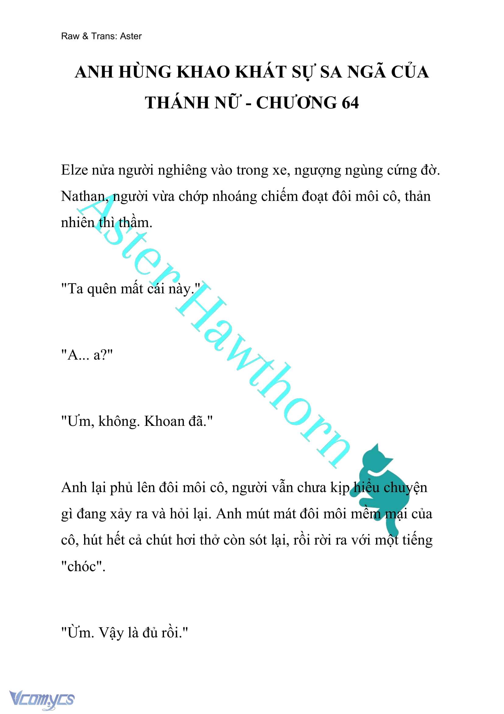 [NOVEL] Anh Hùng Khao Khát Sự Sa Ngã Của Thánh Nữ Chap 64 - Next 