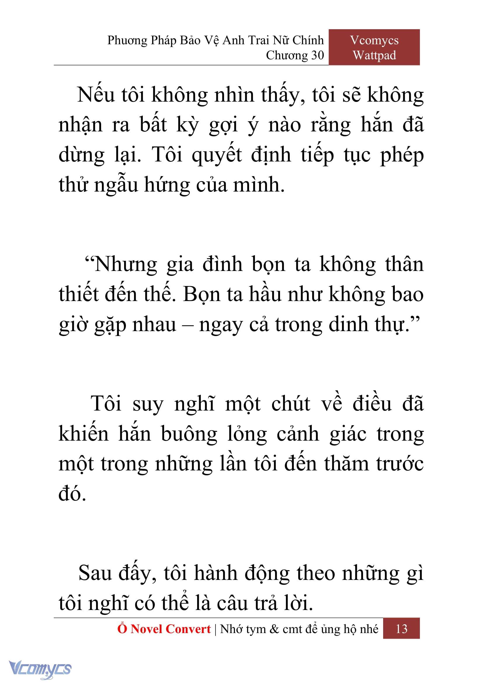 [Novel] Phương Pháp Bảo Vệ Anh Trai Nữ Chính Chap 30 - Next Chap 31