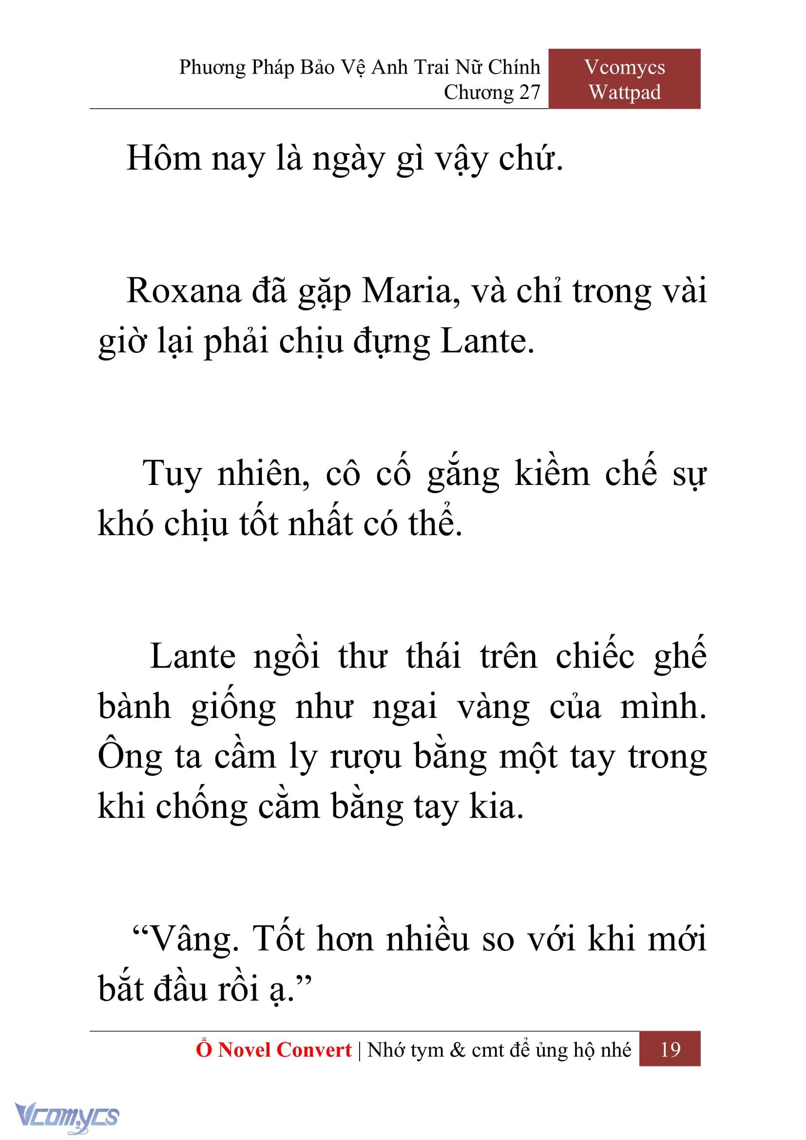 [Novel] Phương Pháp Bảo Vệ Anh Trai Nữ Chính Chap 27 - Next Chap 28