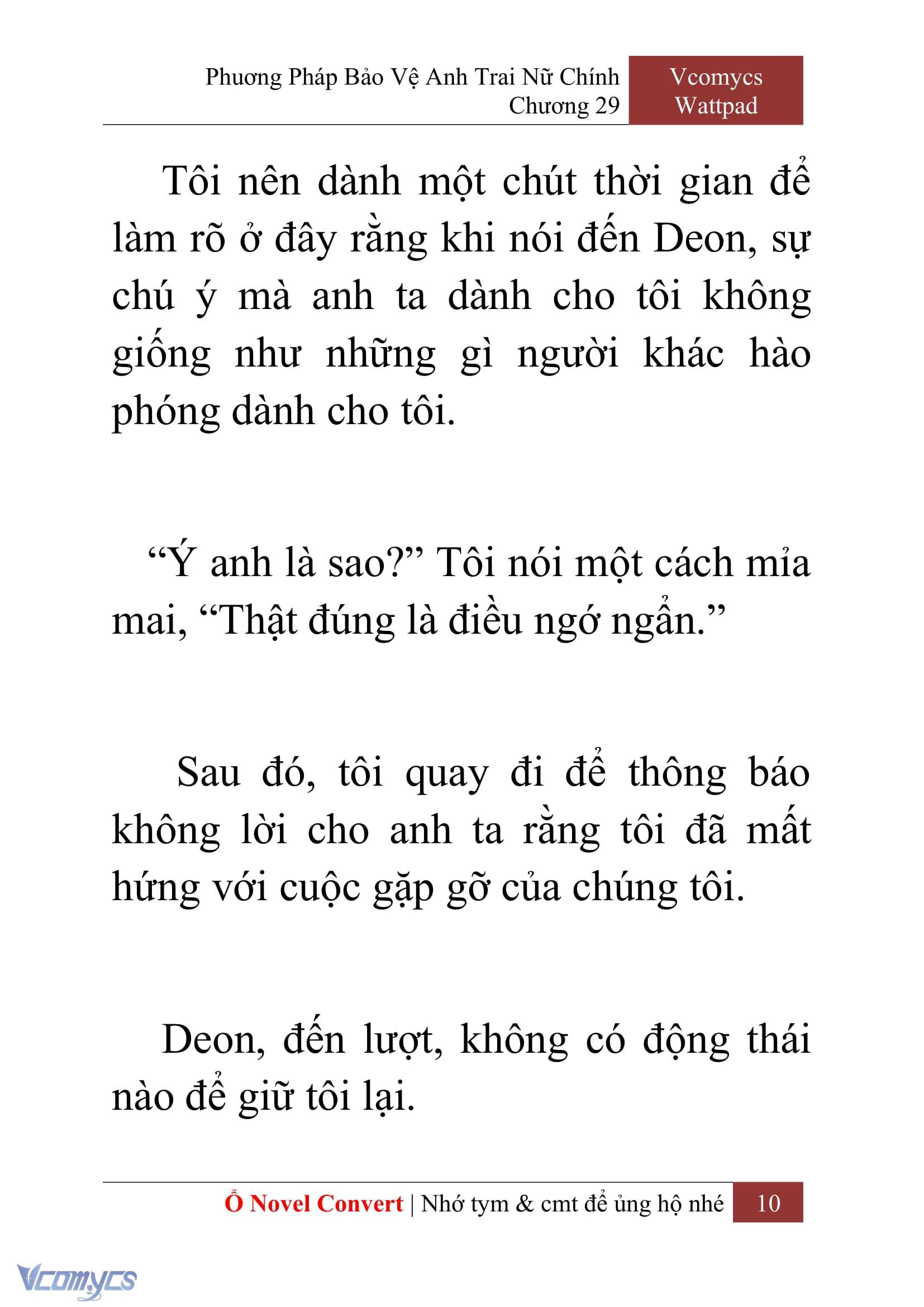 [Novel] Phương Pháp Bảo Vệ Anh Trai Nữ Chính Chap 29 - Next Chap 30