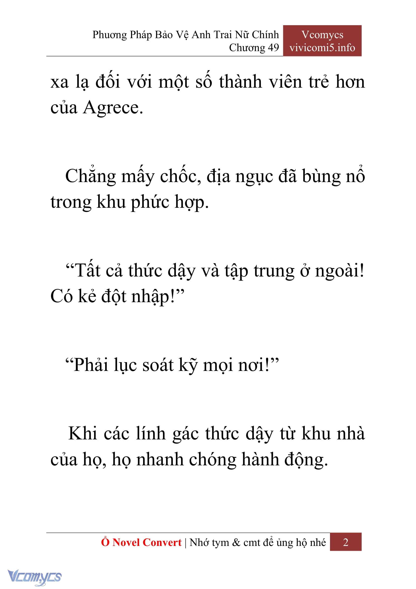 [Novel] Phương Pháp Bảo Vệ Anh Trai Nữ Chính Chap 49 - Trang 2