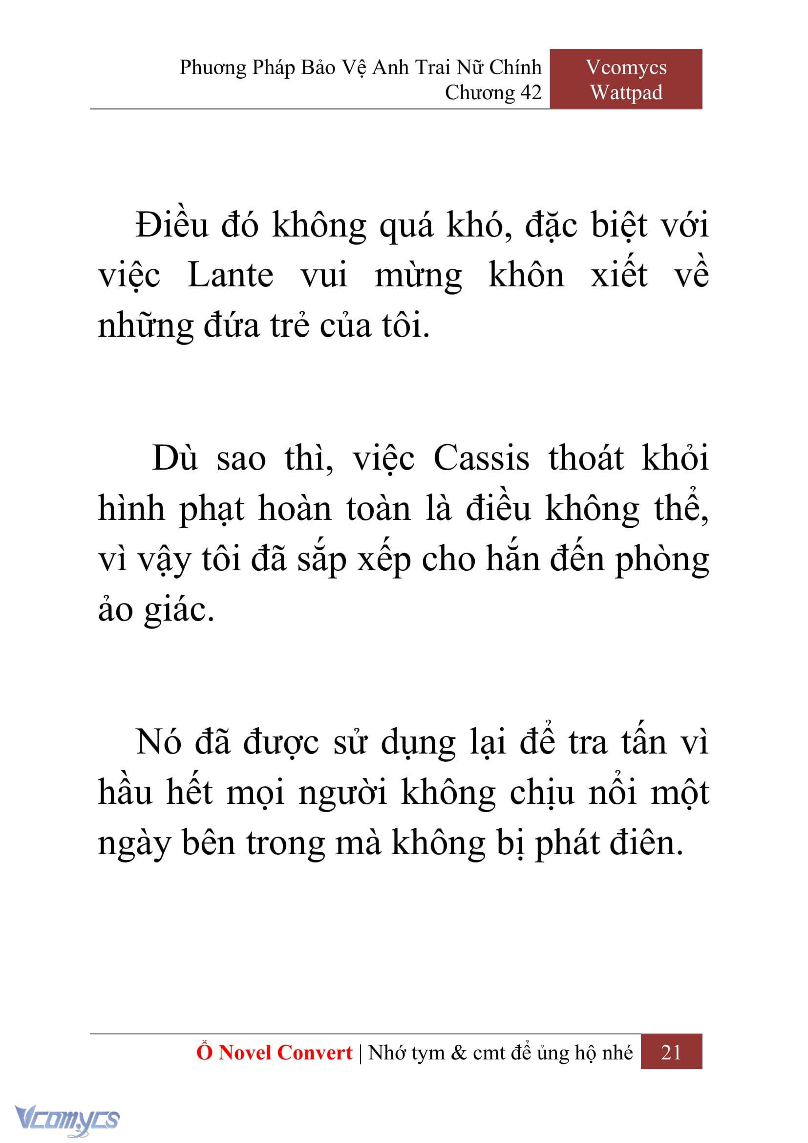 [Novel] Phương Pháp Bảo Vệ Anh Trai Nữ Chính Chap 42 - Trang 2