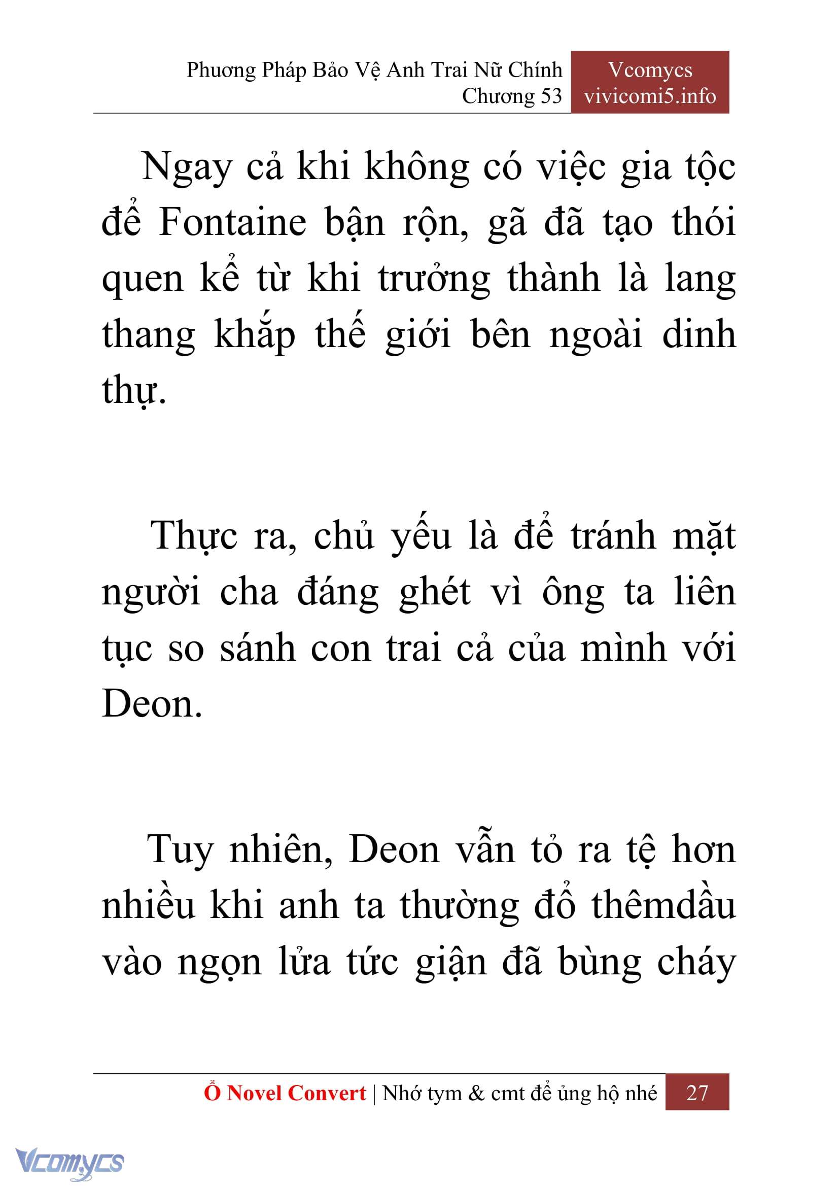 [Novel] Phương Pháp Bảo Vệ Anh Trai Nữ Chính Chap 53 - Trang 2