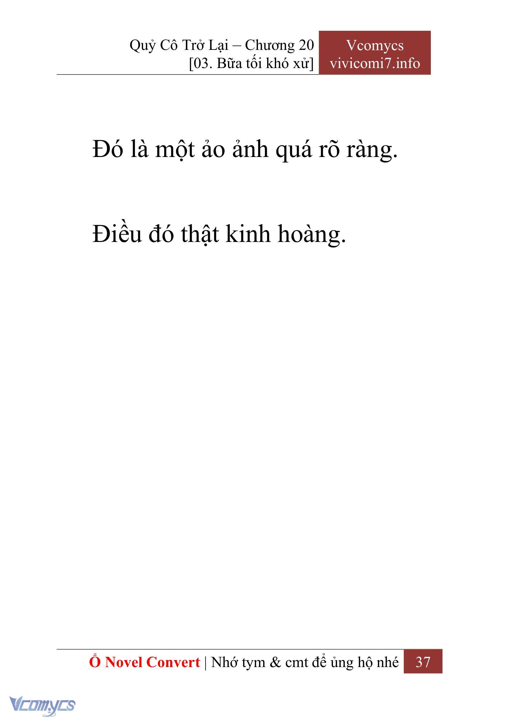 [Novel] Quý Cô Trở Lại Chap 20 - Next Chap 21