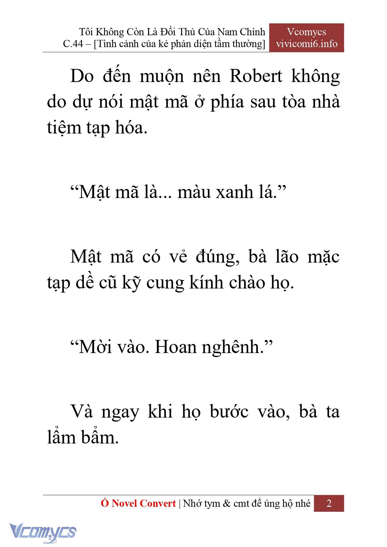 [Novel] Tôi Không Còn Là Đối Thủ Của Nam Chính Chap 44 - Trang 2