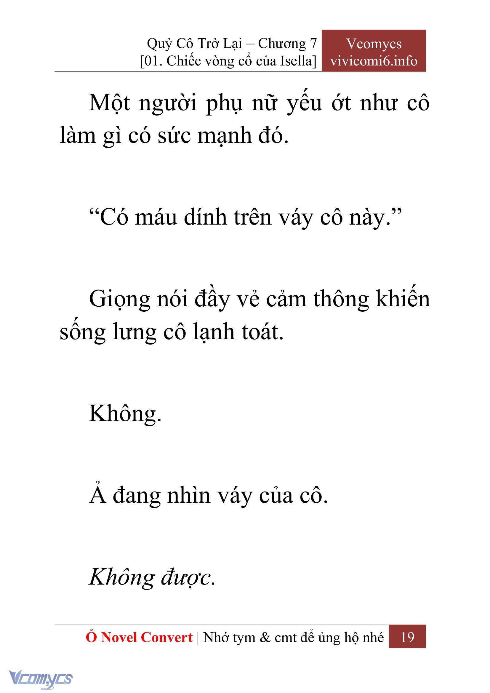 [Novel] Quý Cô Trở Lại Chap 7 - Trang 2