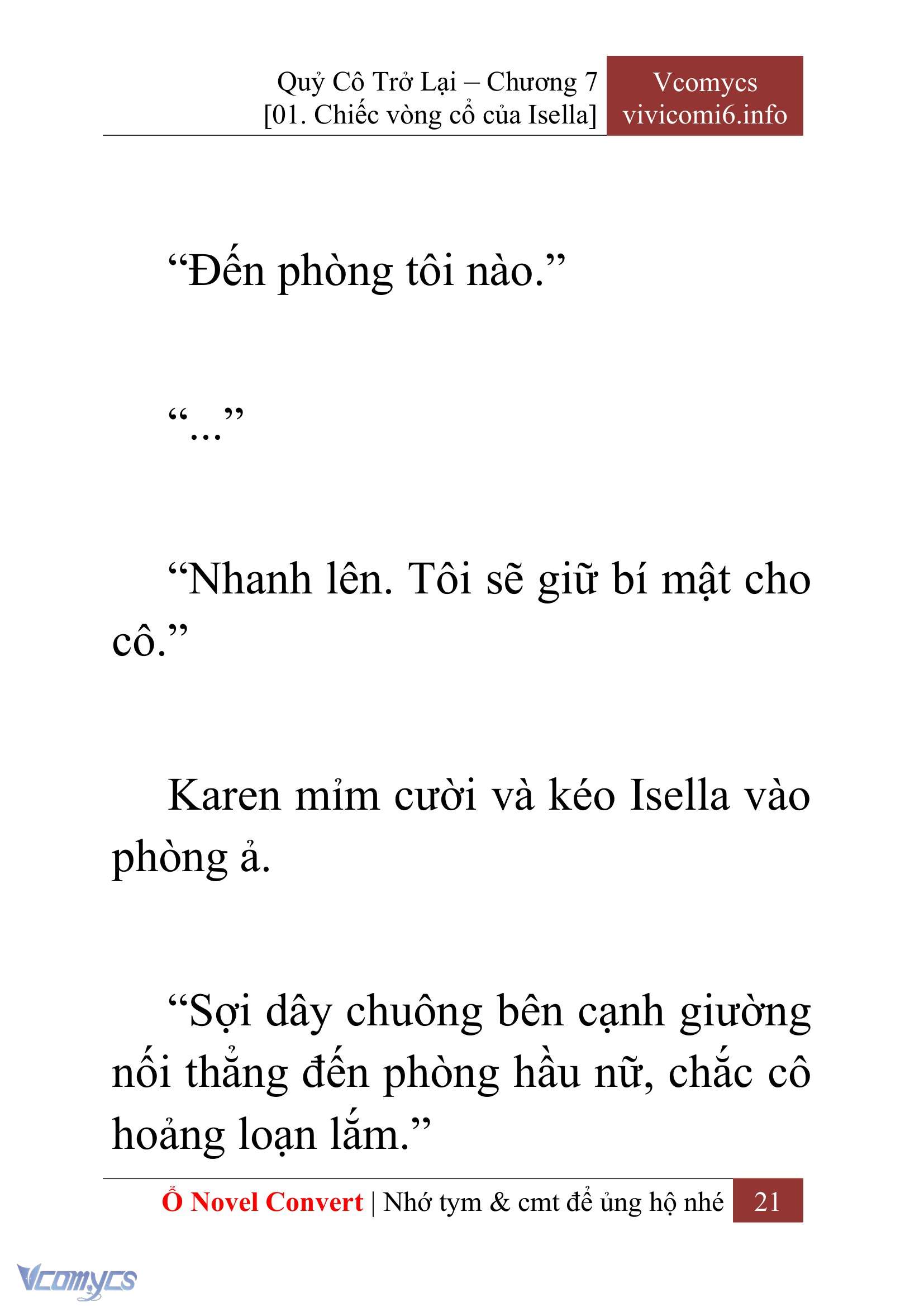 [Novel] Quý Cô Trở Lại Chap 7 - Trang 2