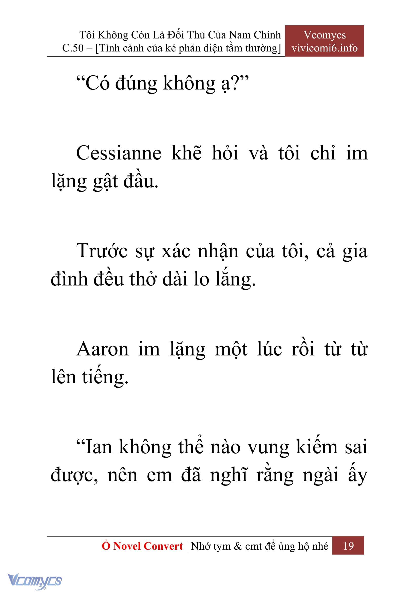 [Novel] Tôi Không Còn Là Đối Thủ Của Nam Chính Chap 50 - Trang 2