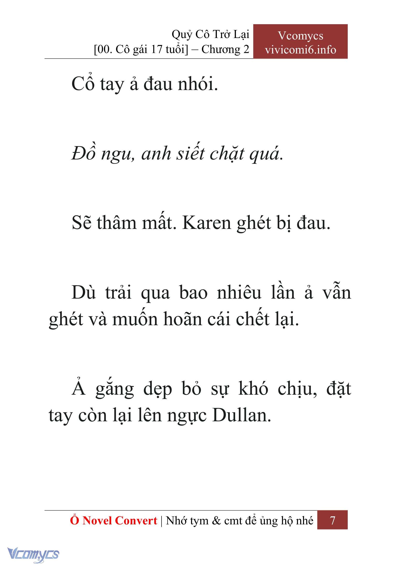 [Novel] Quý Cô Trở Lại Chap 2 - Trang 2