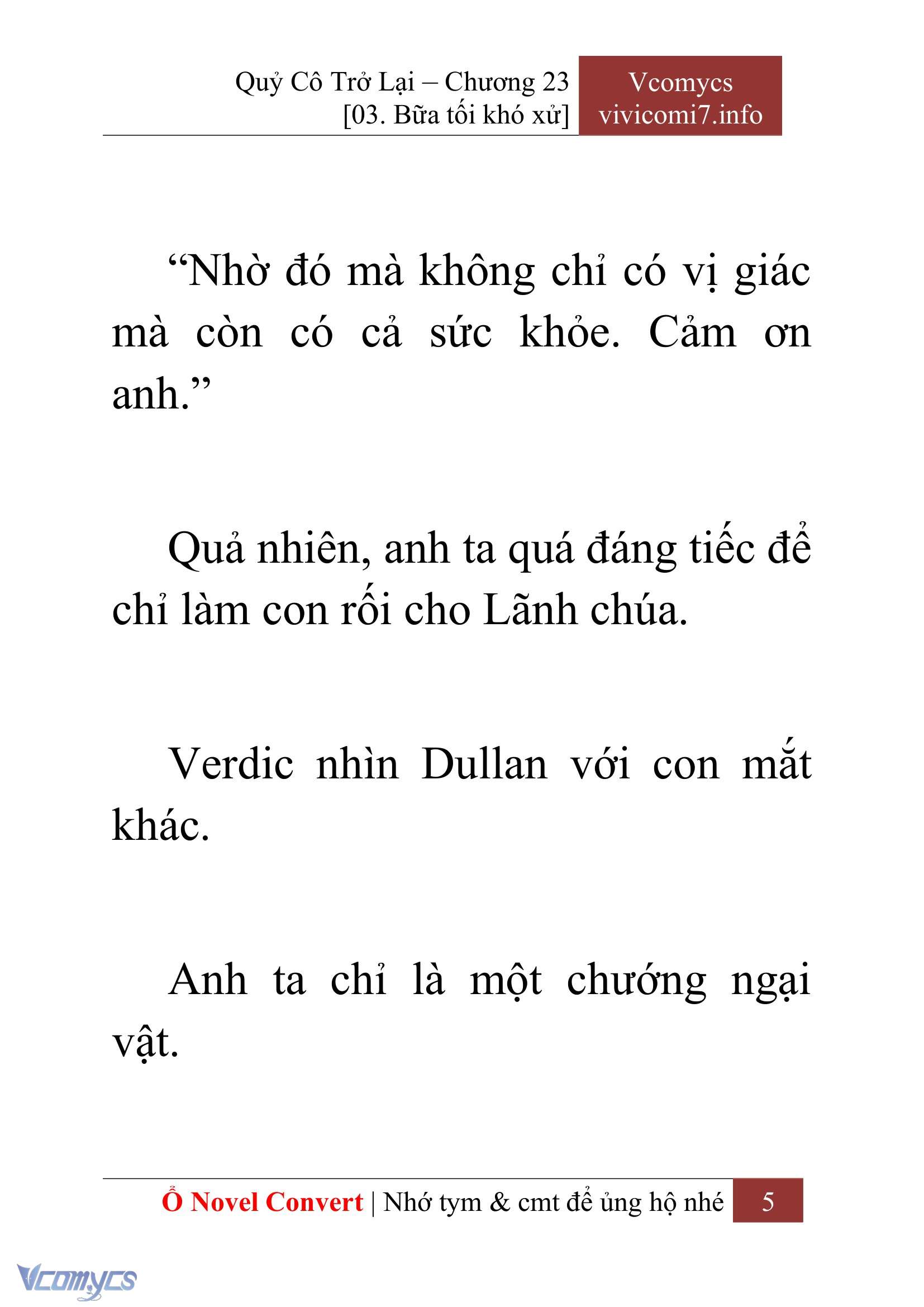 [Novel] Quý Cô Trở Lại Chap 23 - Next Chap 24