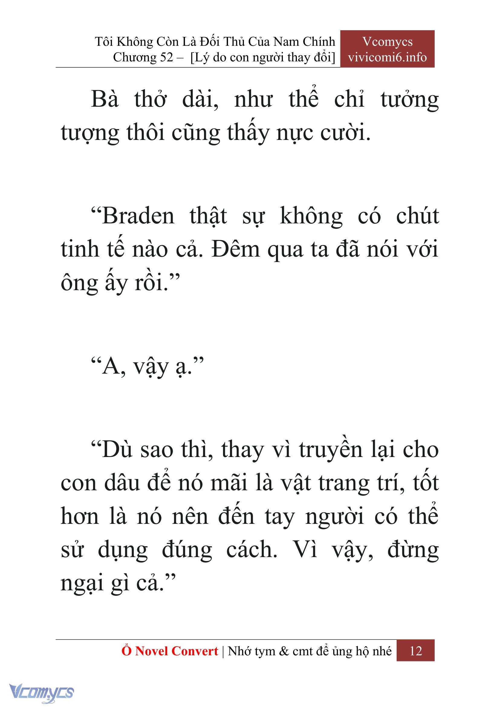[Novel] Tôi Không Còn Là Đối Thủ Của Nam Chính Chap 52 - Trang 2