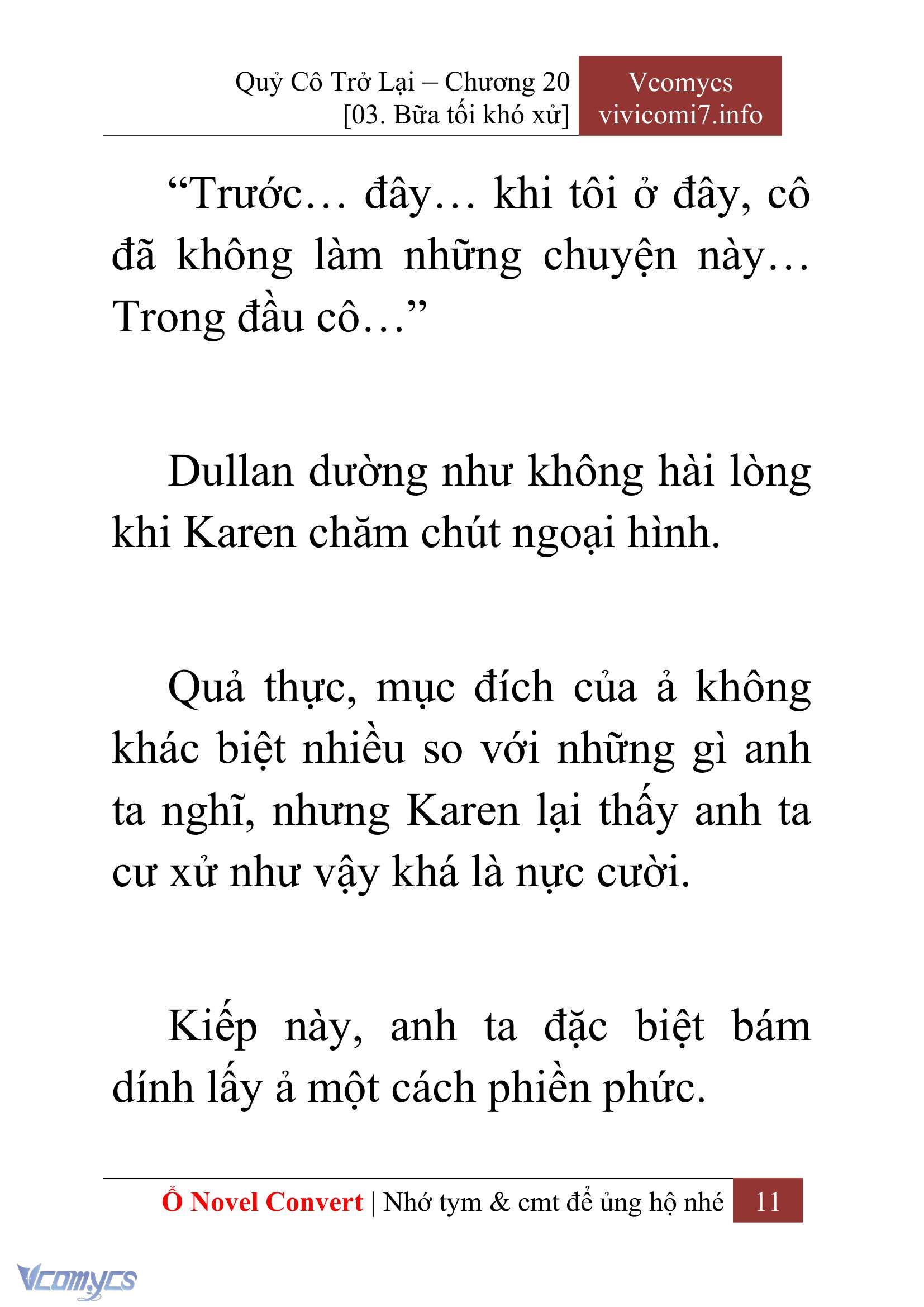 [Novel] Quý Cô Trở Lại Chap 20 - Next Chap 21