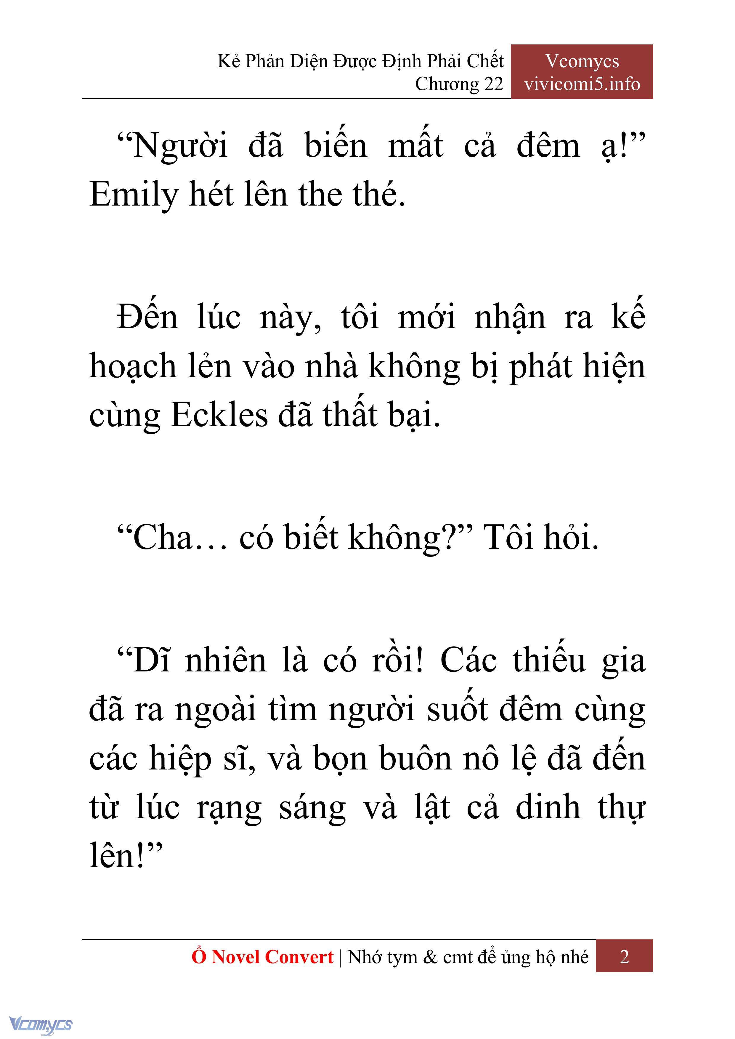 [Novel] Kẻ Phản Diện Được Định Phải Chết Chap 22 - Trang 2