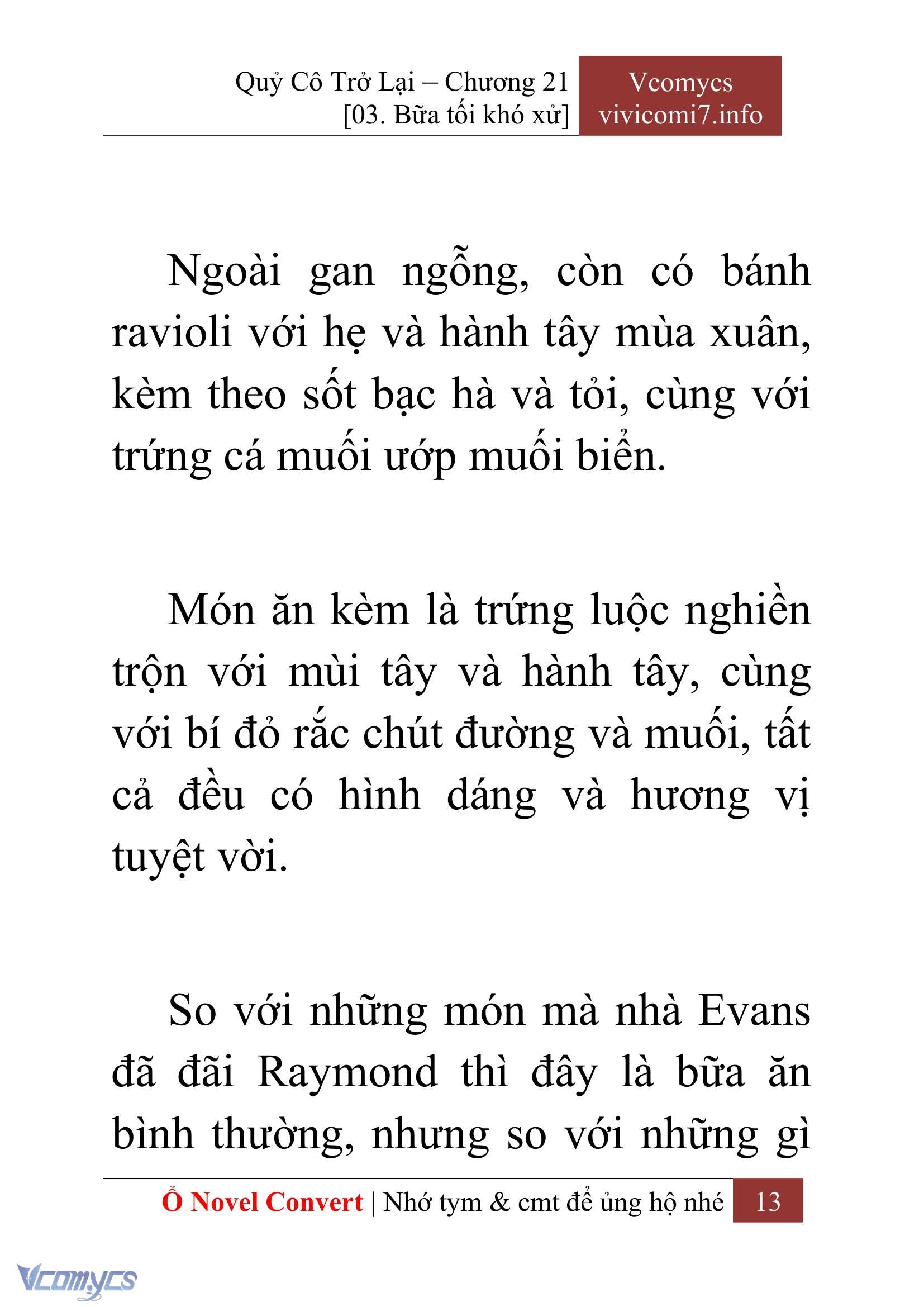 [Novel] Quý Cô Trở Lại Chap 21 - Next Chap 22