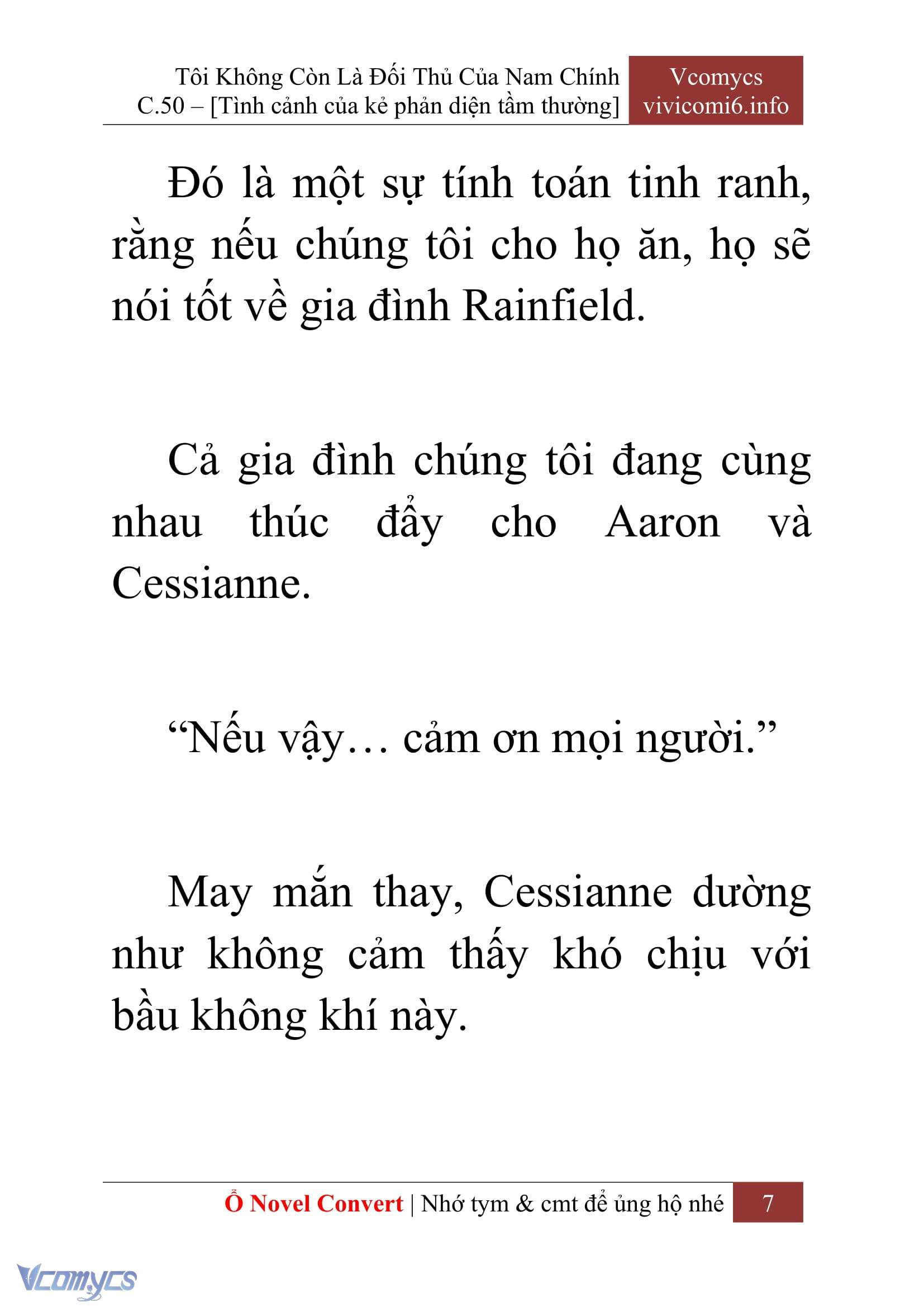 [Novel] Tôi Không Còn Là Đối Thủ Của Nam Chính Chap 50 - Trang 2