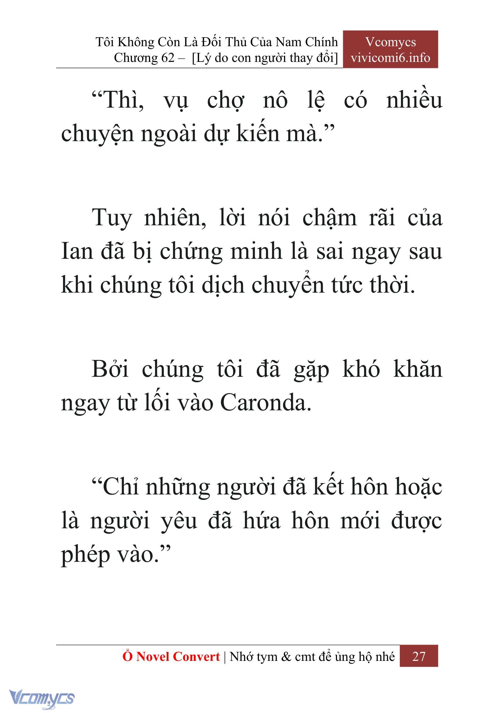 [Novel] Tôi Không Còn Là Đối Thủ Của Nam Chính Chap 62 - Next Chap 63