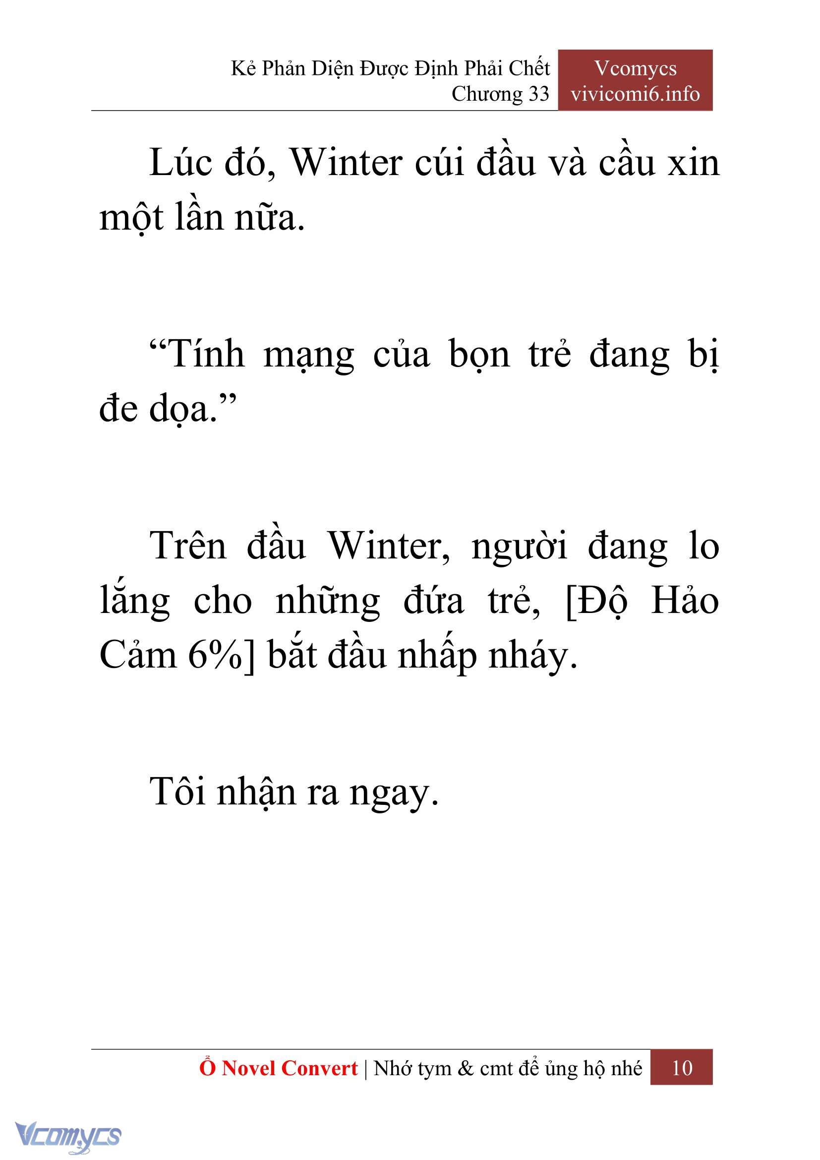 [Novel] Kẻ Phản Diện Được Định Phải Chết Chap 33 - Next 