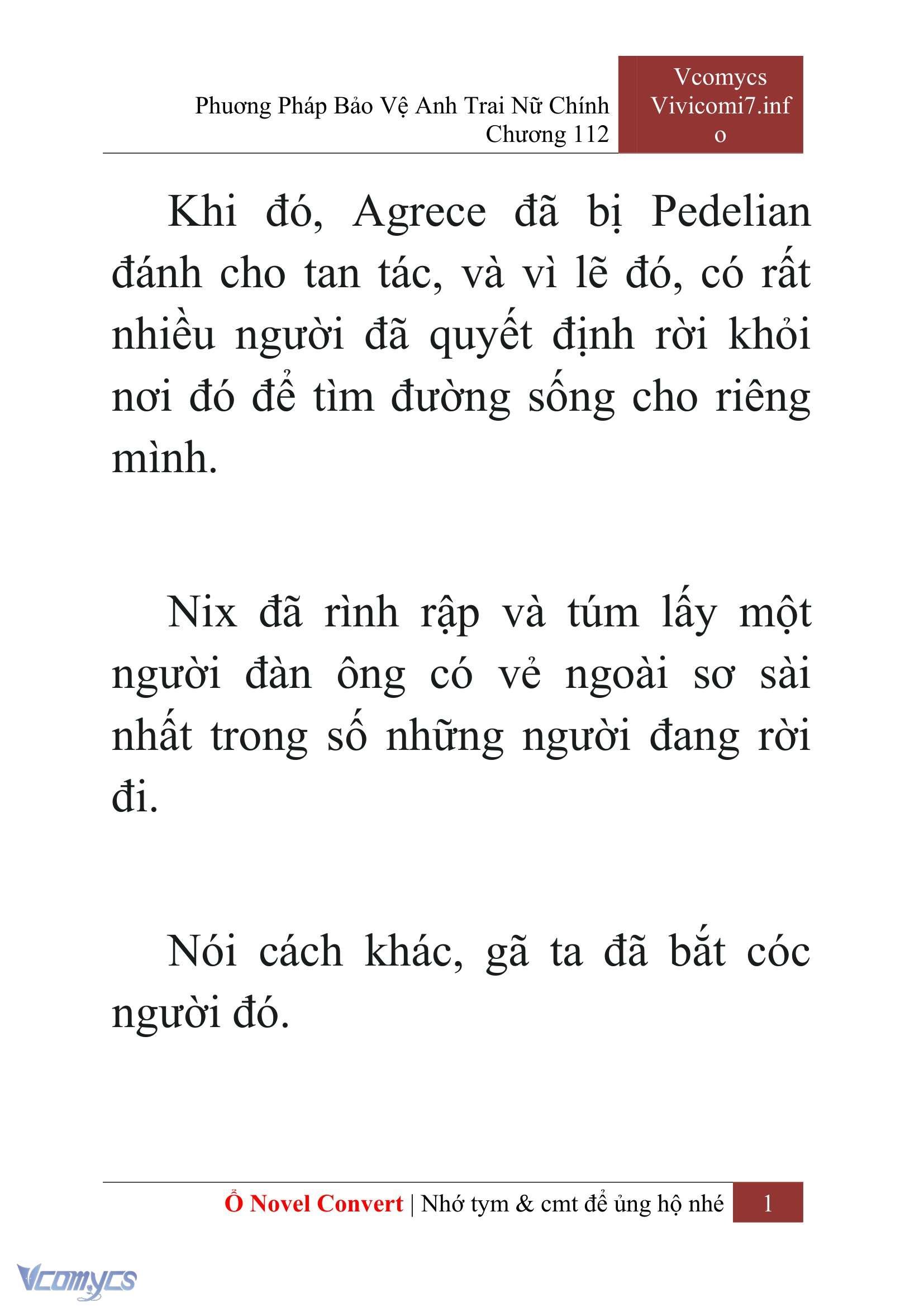 [Novel] Phương Pháp Bảo Vệ Anh Trai Nữ Chính Chap 112 - Trang 2