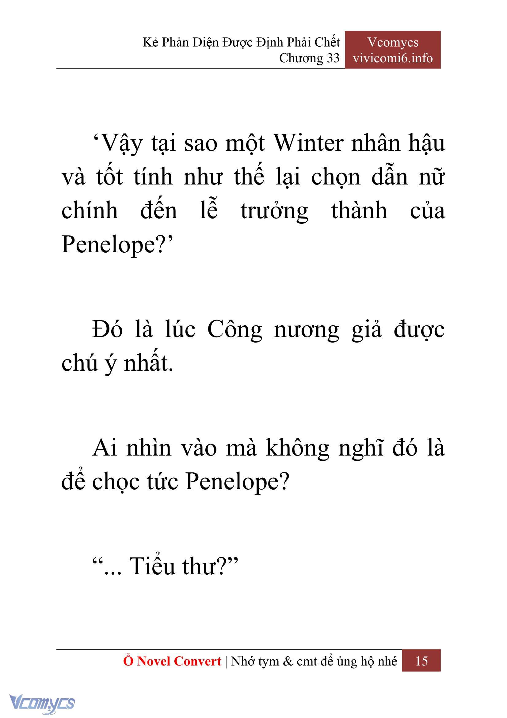 [Novel] Kẻ Phản Diện Được Định Phải Chết Chap 33 - Next 