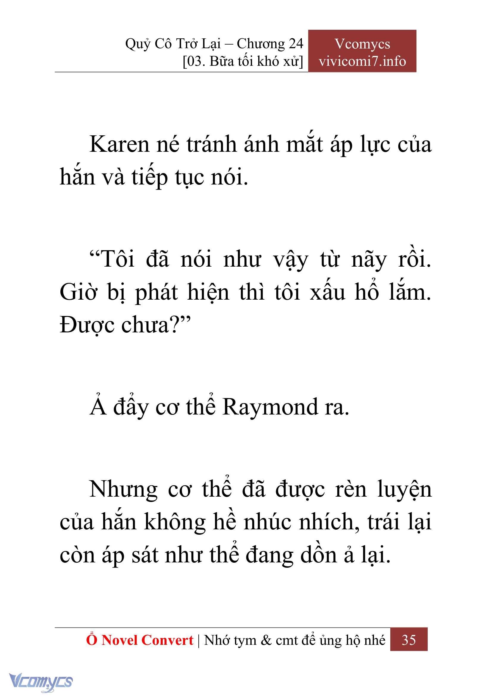 [Novel] Quý Cô Trở Lại Chap 24 - Next 