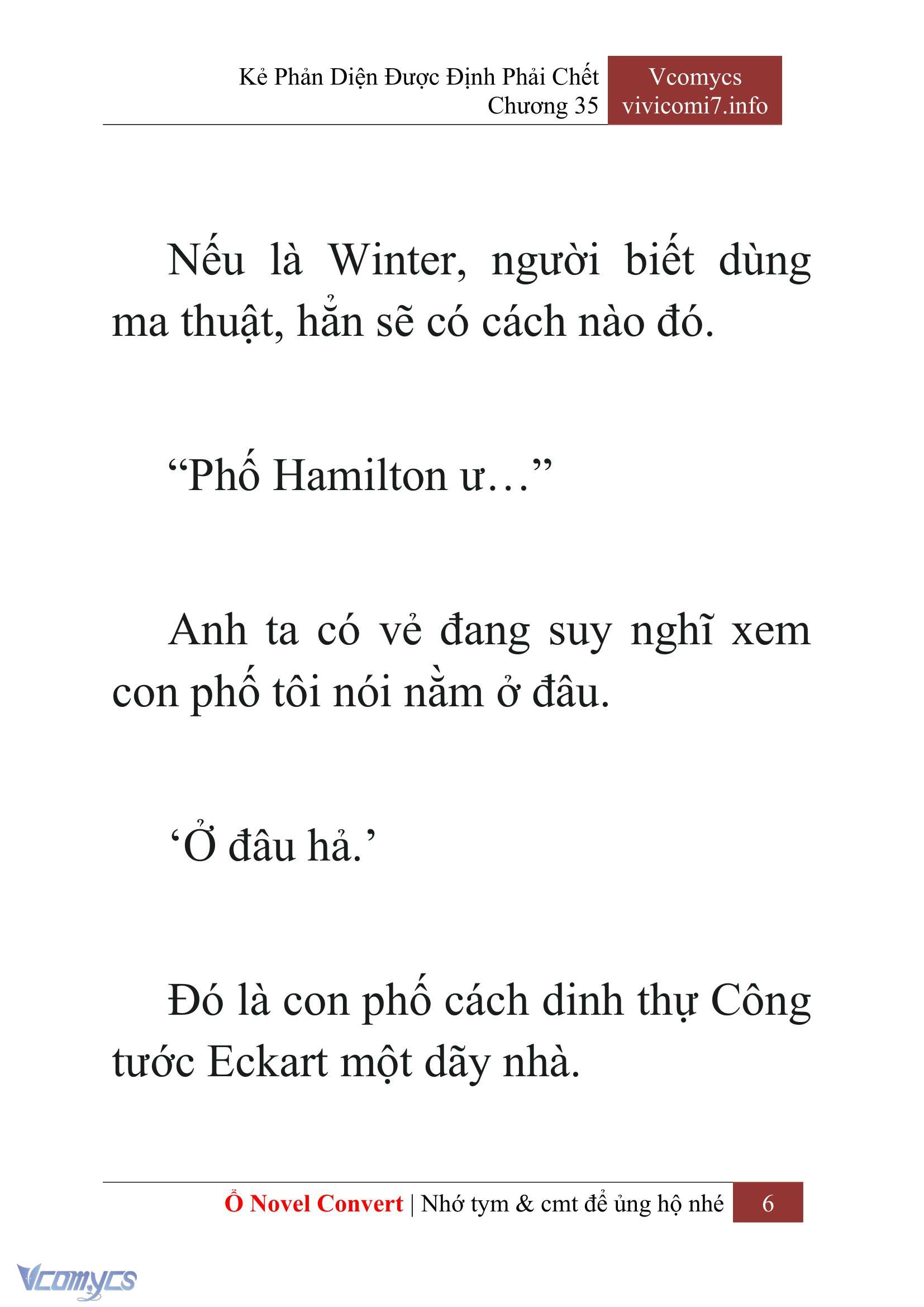 [Novel] Kẻ Phản Diện Được Định Phải Chết Chap 35 - Next 