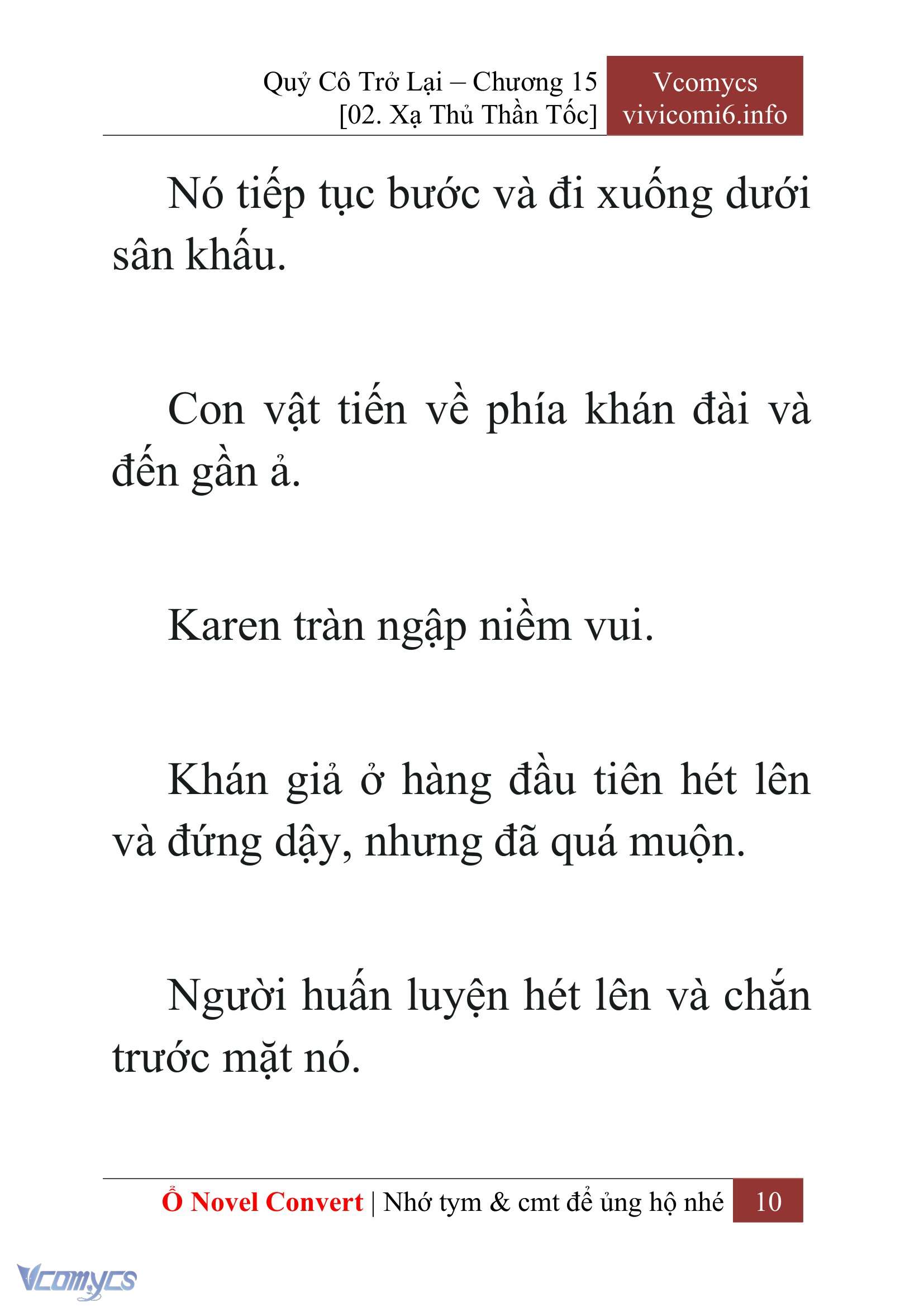 [Novel] Quý Cô Trở Lại Chap 15 - Trang 2