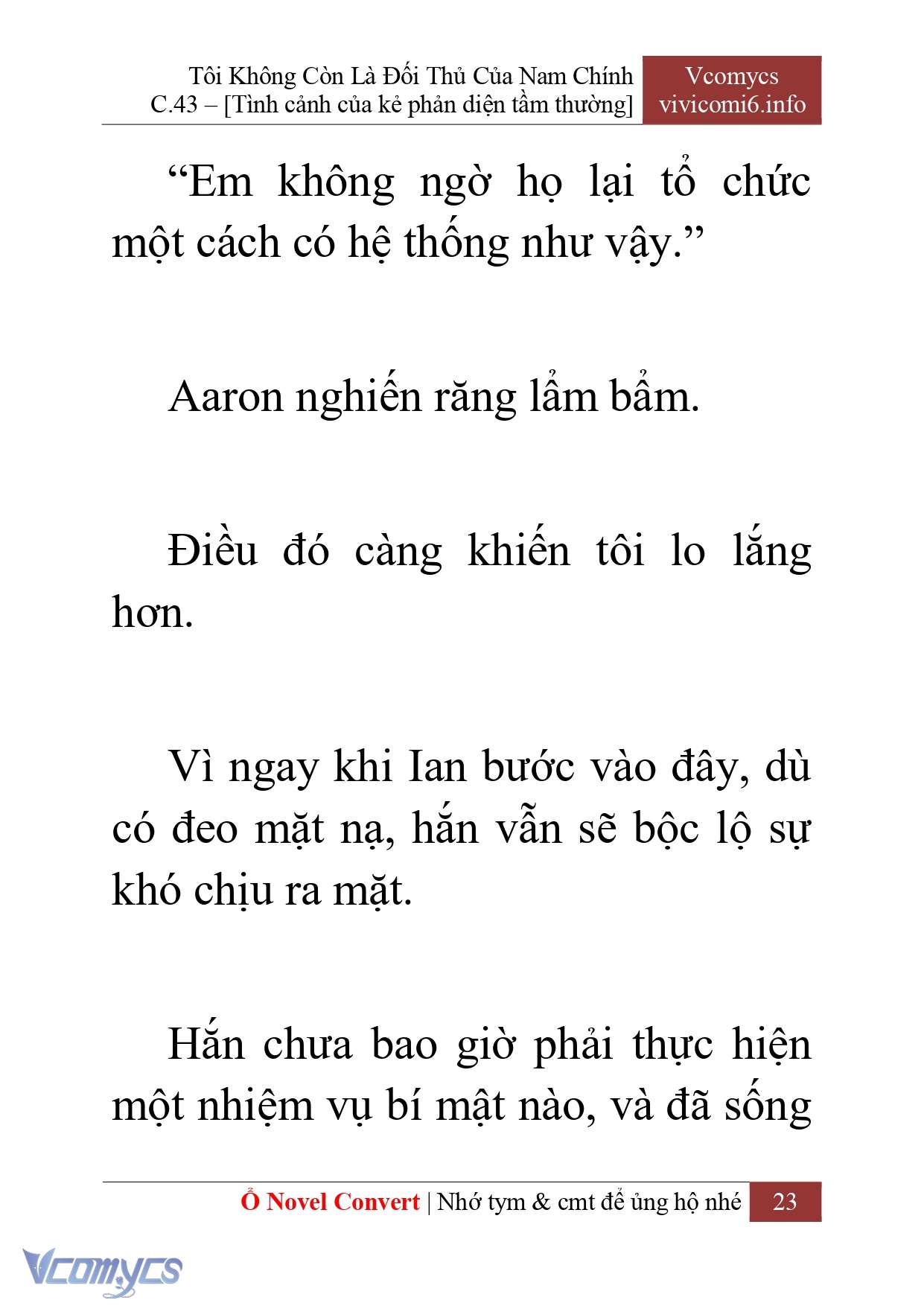 [Novel] Tôi Không Còn Là Đối Thủ Của Nam Chính Chap 43 - Trang 2