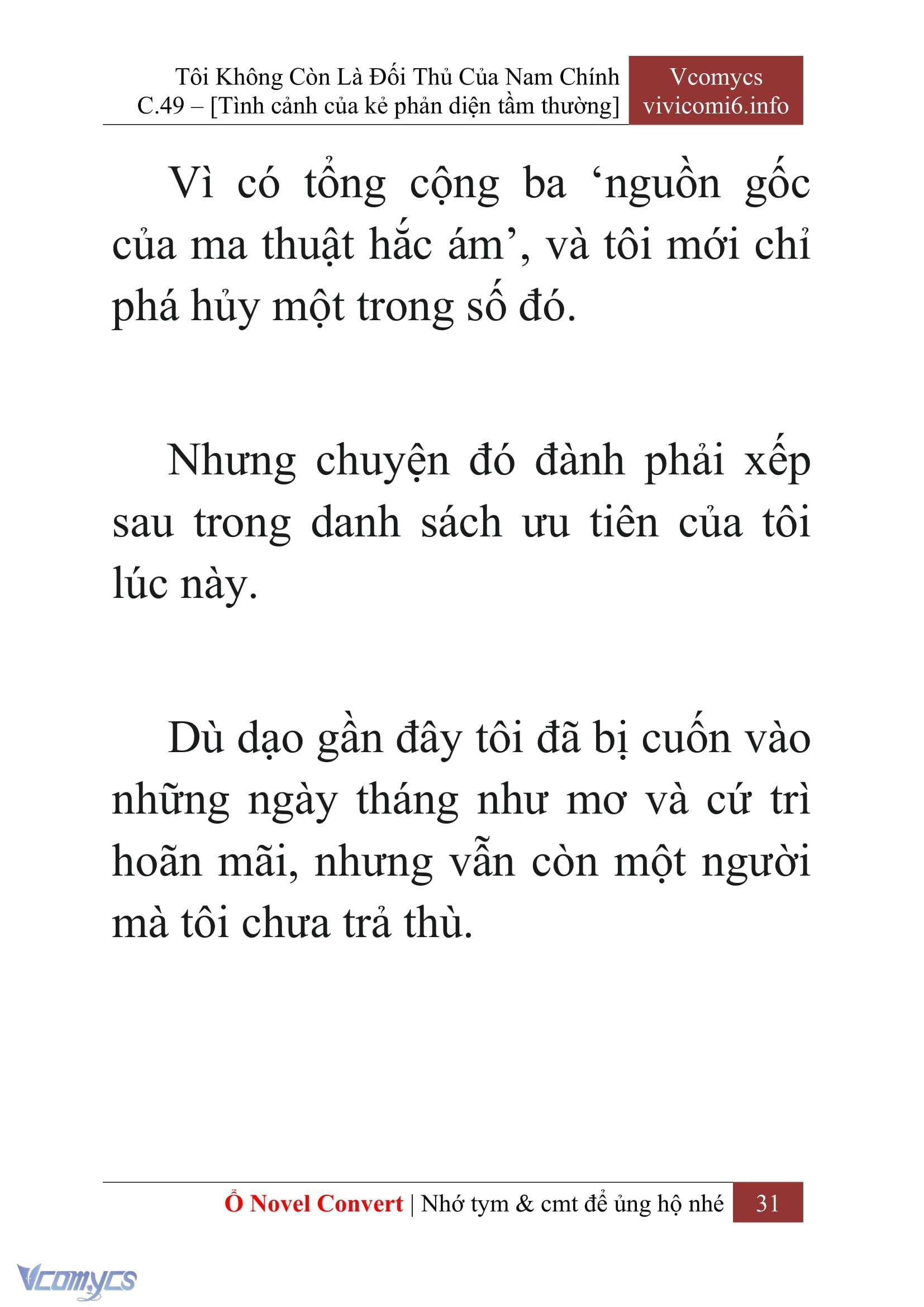 [Novel] Tôi Không Còn Là Đối Thủ Của Nam Chính Chap 49 - Trang 2