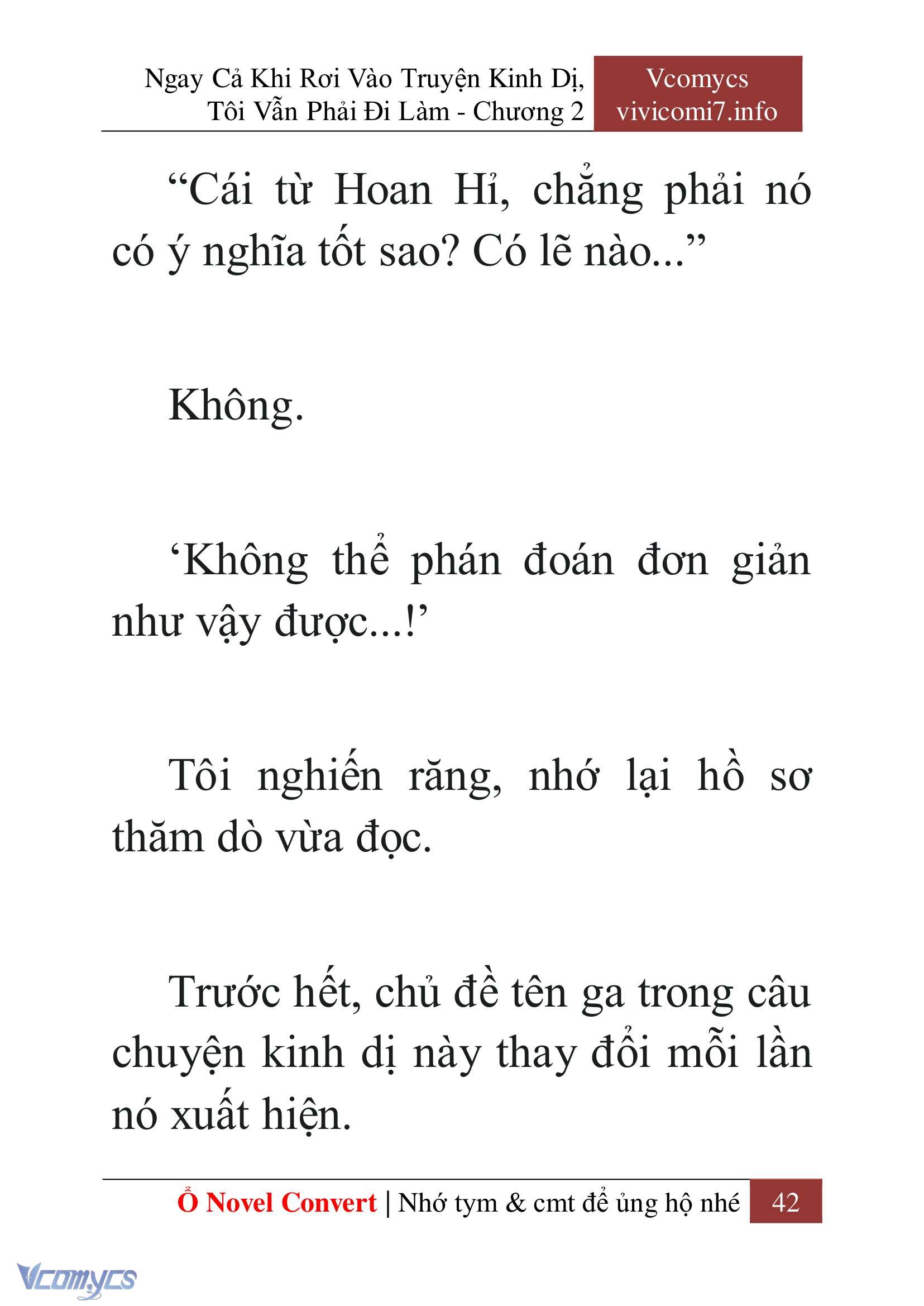 [Novel] Ngay Cả Khi Rơi Vào Truyện Kinh Dị, Tôi Vẫn Phải Đi Làm Chap 2 - Next 