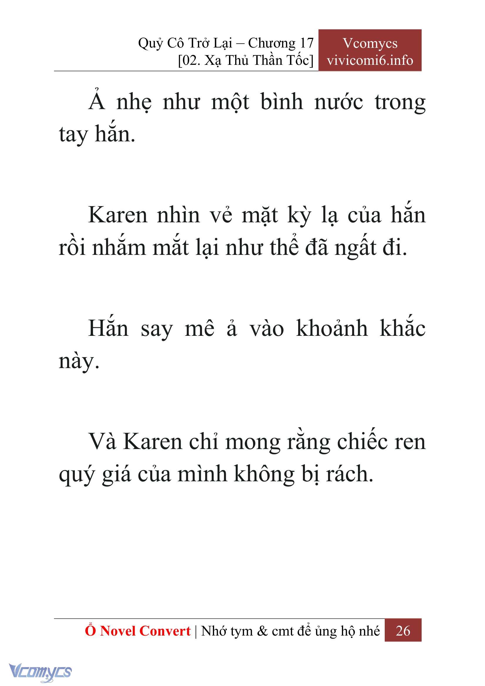 [Novel] Quý Cô Trở Lại Chap 17 - Trang 2