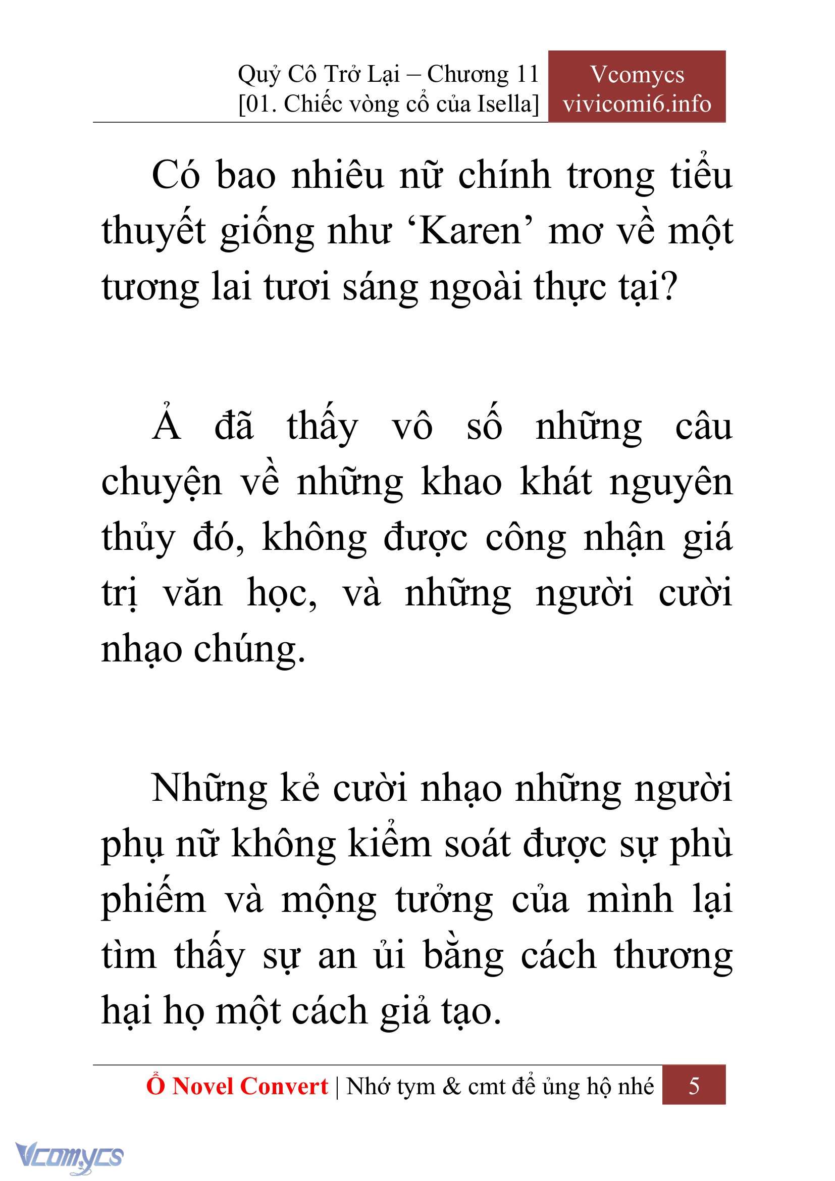 [Novel] Quý Cô Trở Lại Chap 11 - Trang 2