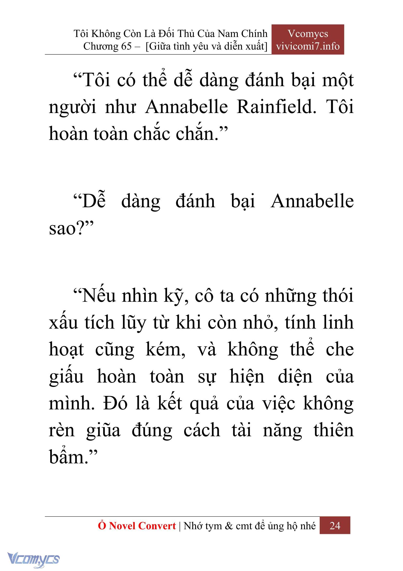 [Novel] Tôi Không Còn Là Đối Thủ Của Nam Chính Chap 65 - Trang 2