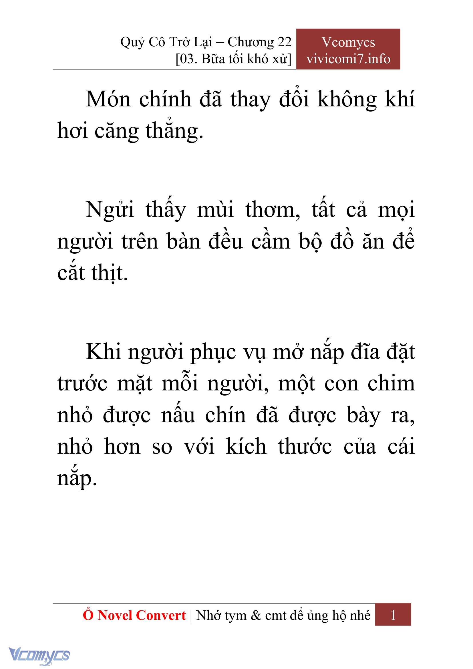 [Novel] Quý Cô Trở Lại Chap 22 - Next Chap 23