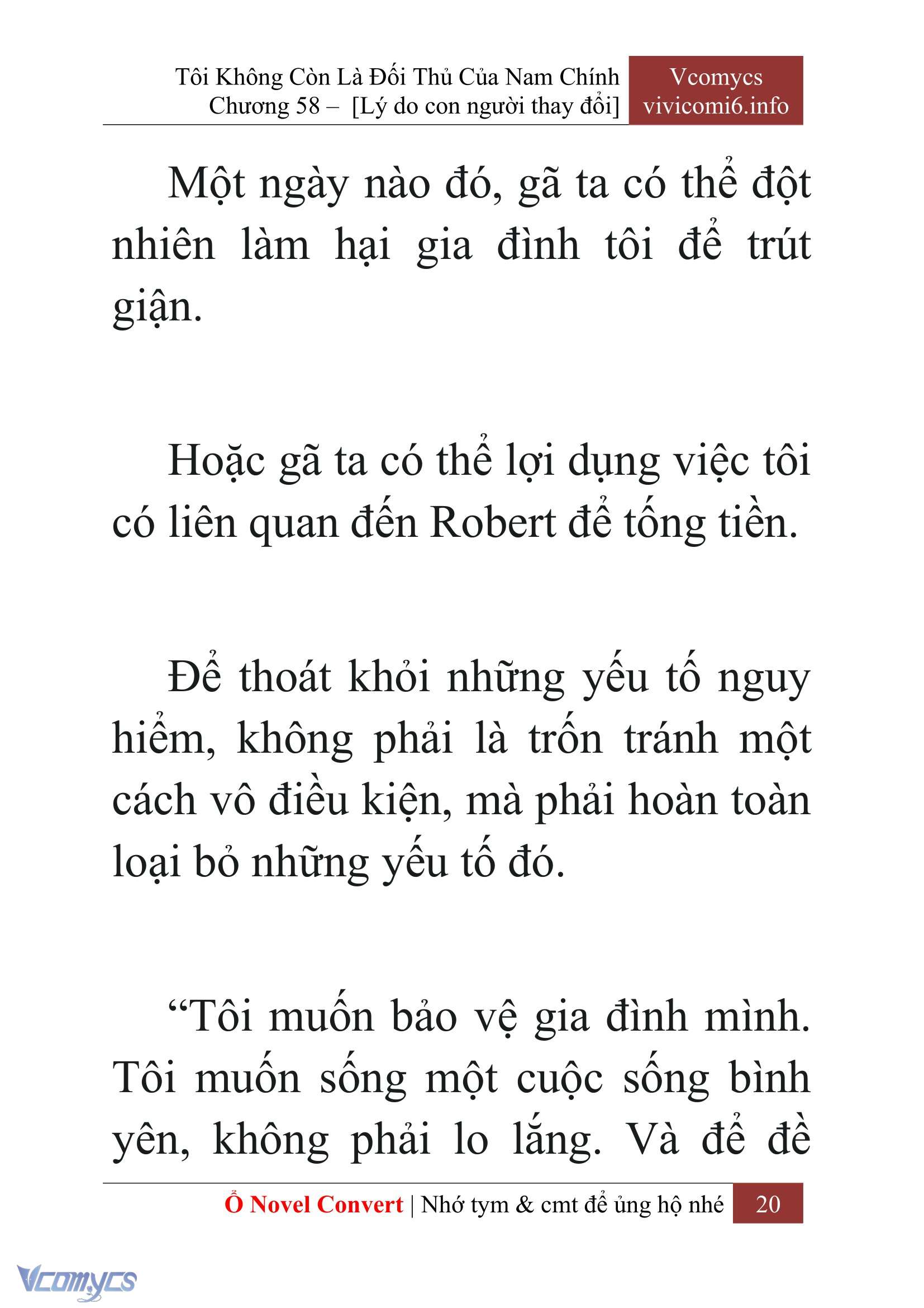 [Novel] Tôi Không Còn Là Đối Thủ Của Nam Chính Chap 58 - Next Chap 59