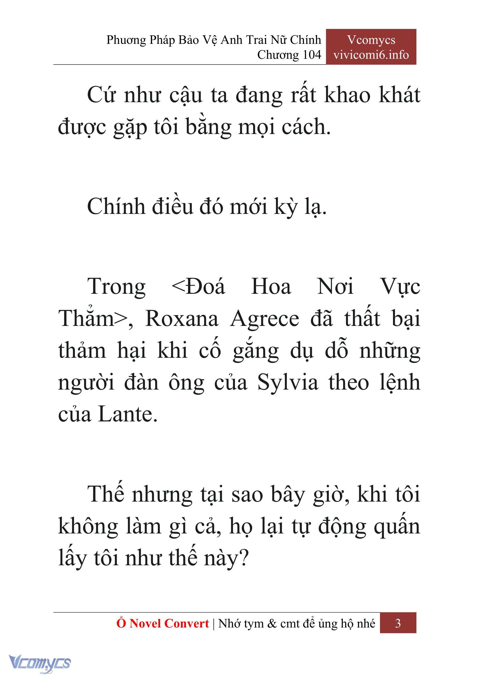 [Novel] Phương Pháp Bảo Vệ Anh Trai Nữ Chính Chap 104 - Trang 2