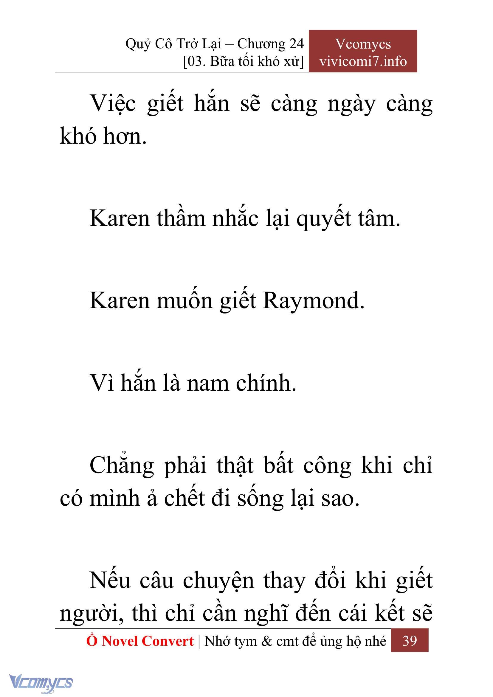 [Novel] Quý Cô Trở Lại Chap 24 - Next 