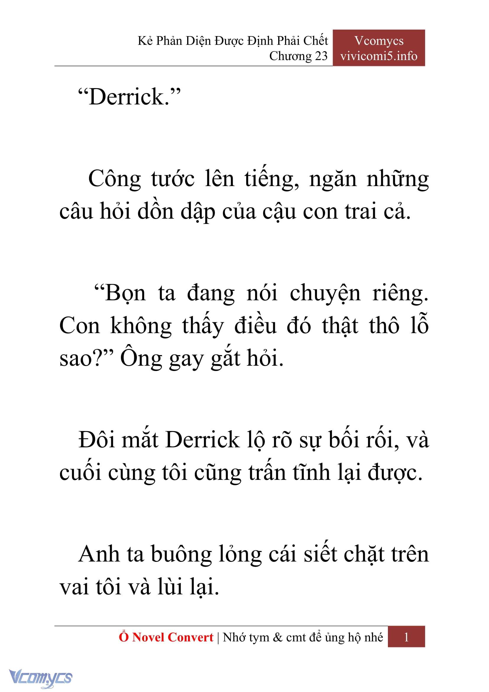 [Novel] Kẻ Phản Diện Được Định Phải Chết Chap 23 - Trang 2