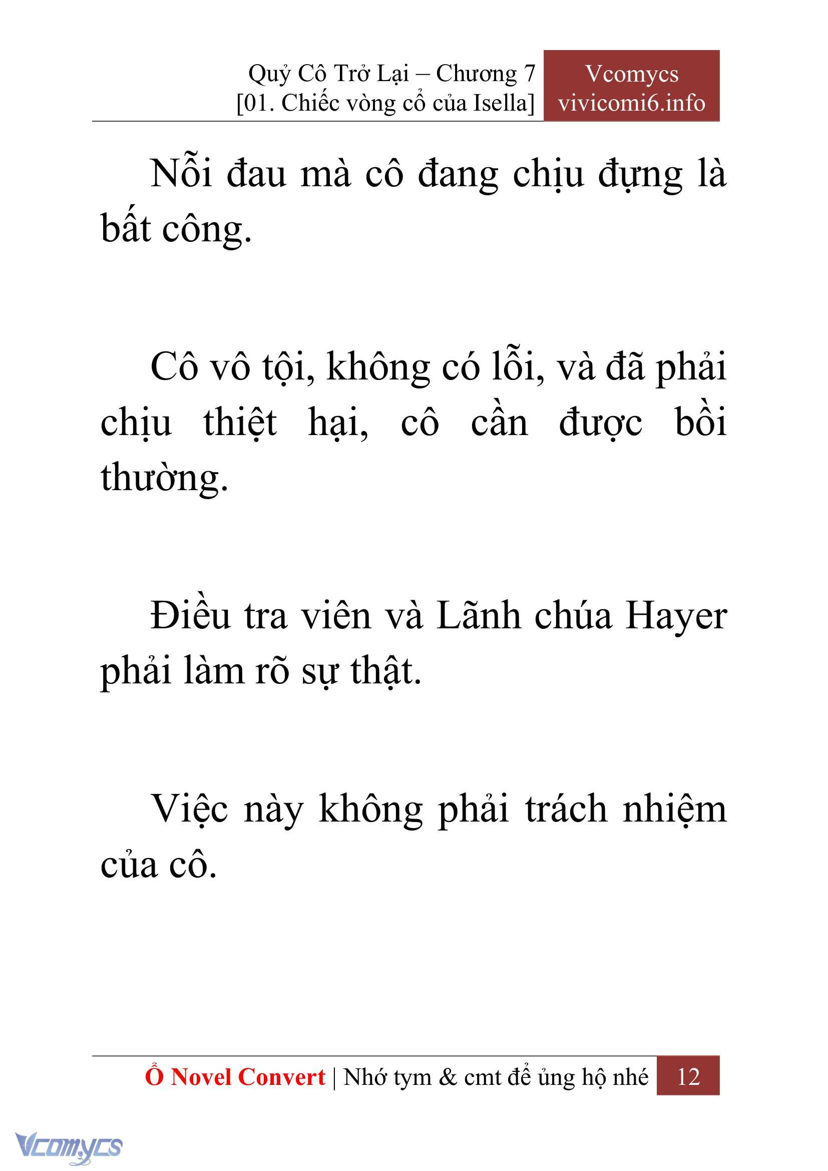[Novel] Quý Cô Trở Lại Chap 7 - Trang 2